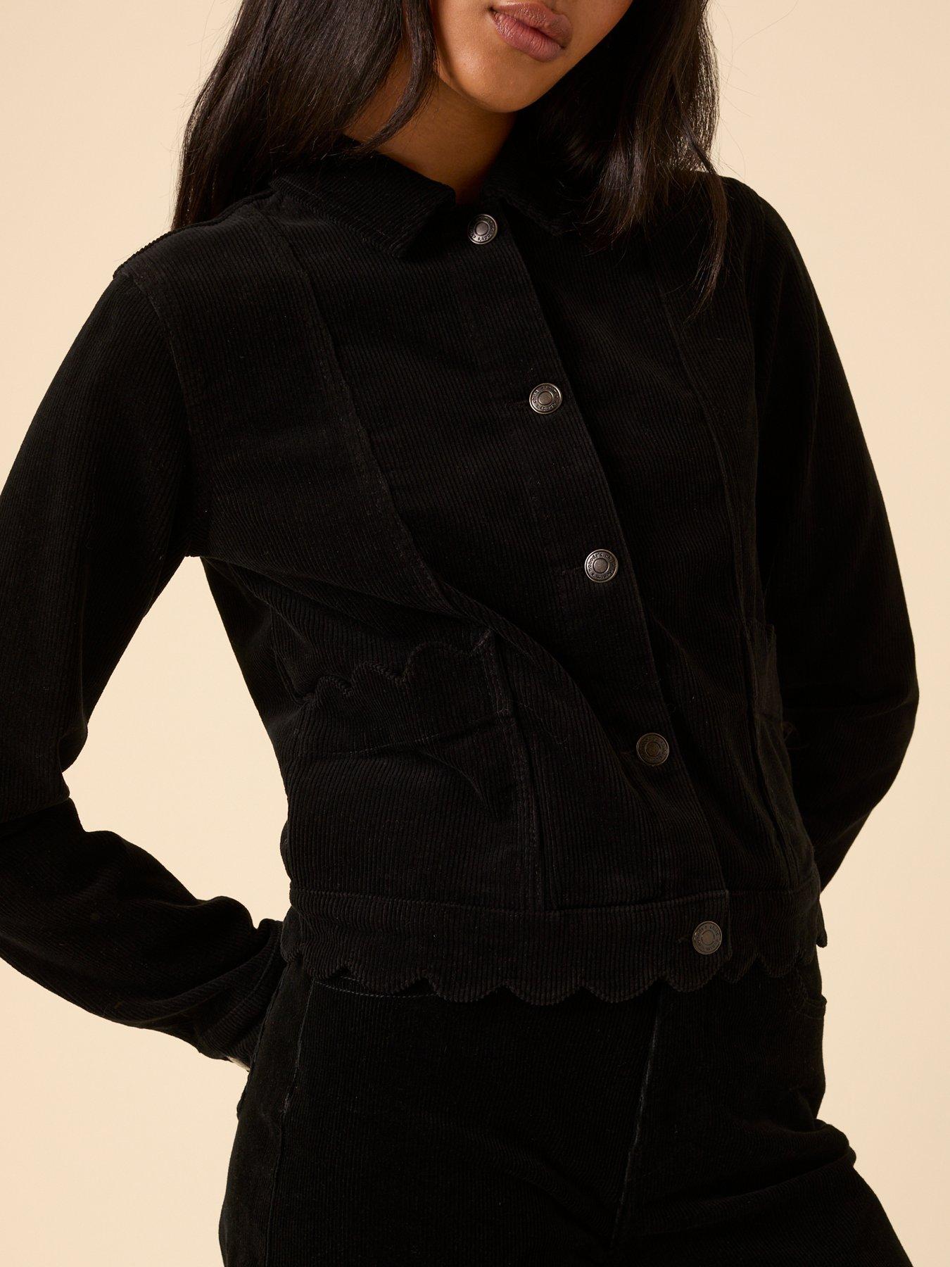 Image 4 of 5 of Nobodys Child Scallop Cord Jacket - Black