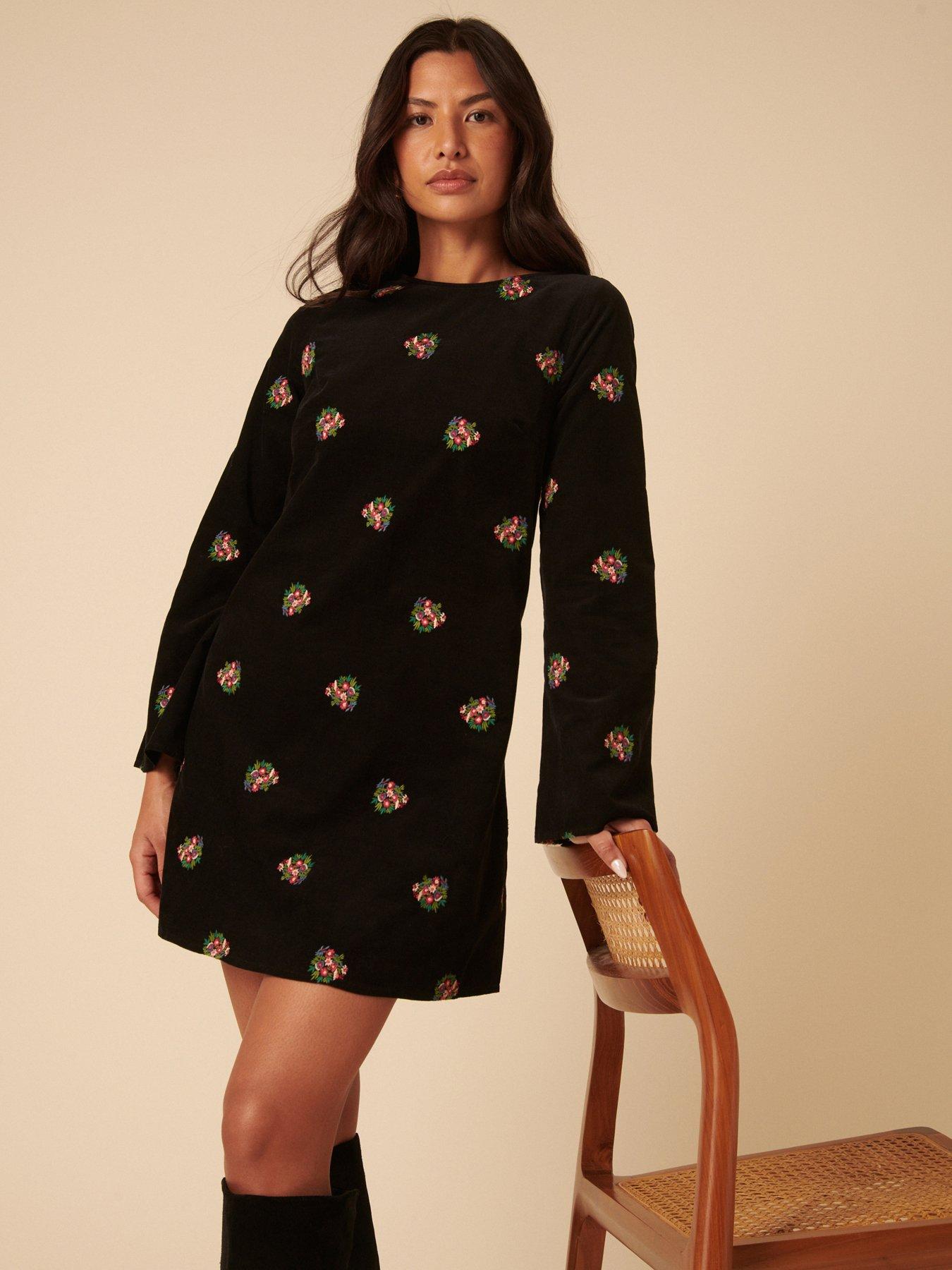 Nobodys Child Saravejo Mini Dress Embroidery - Black