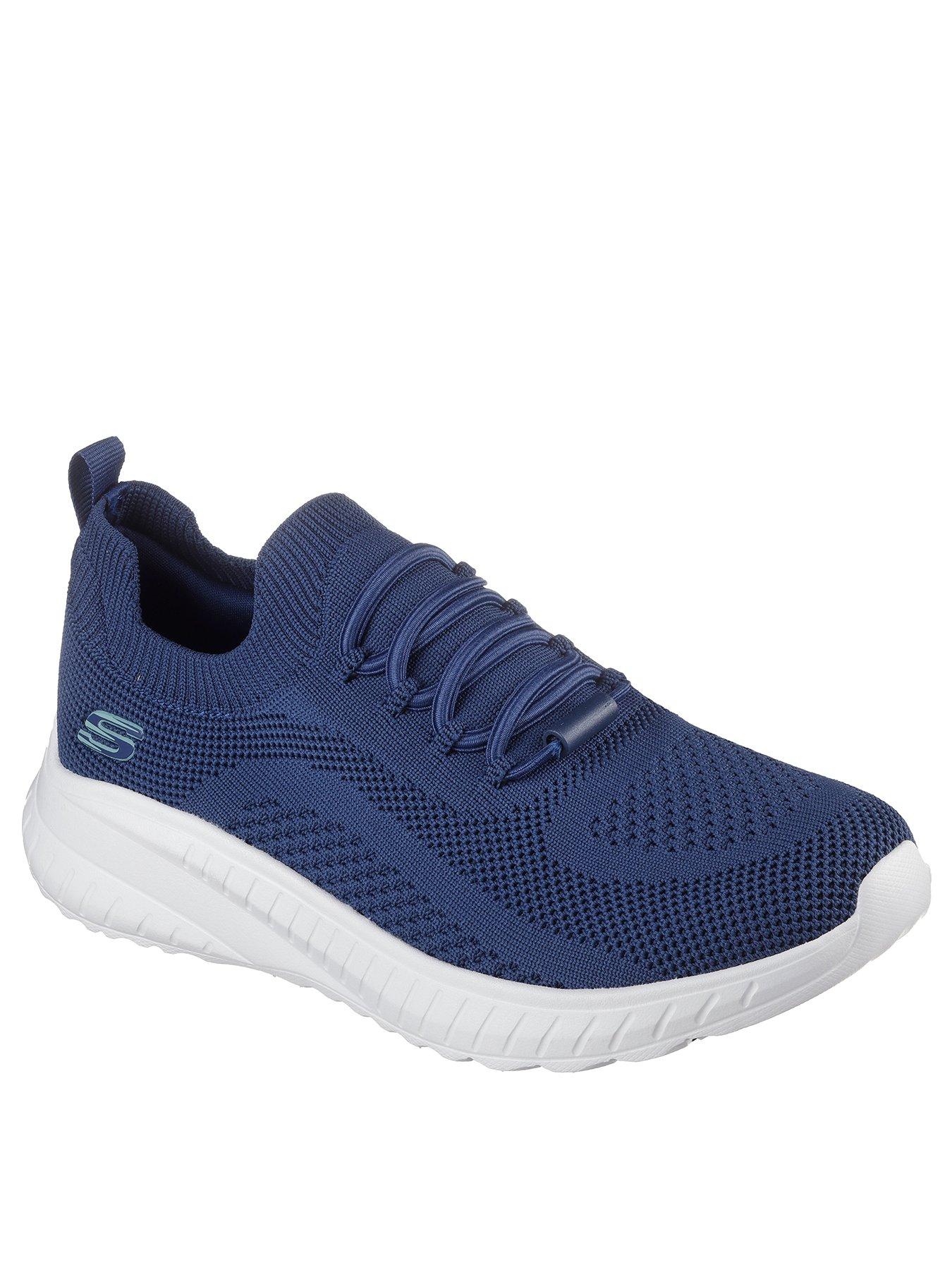 Image 2 of 2 of Skechers Squad Chaos Slip On Slip Resistant Knit Bungee Trainer - Navy
