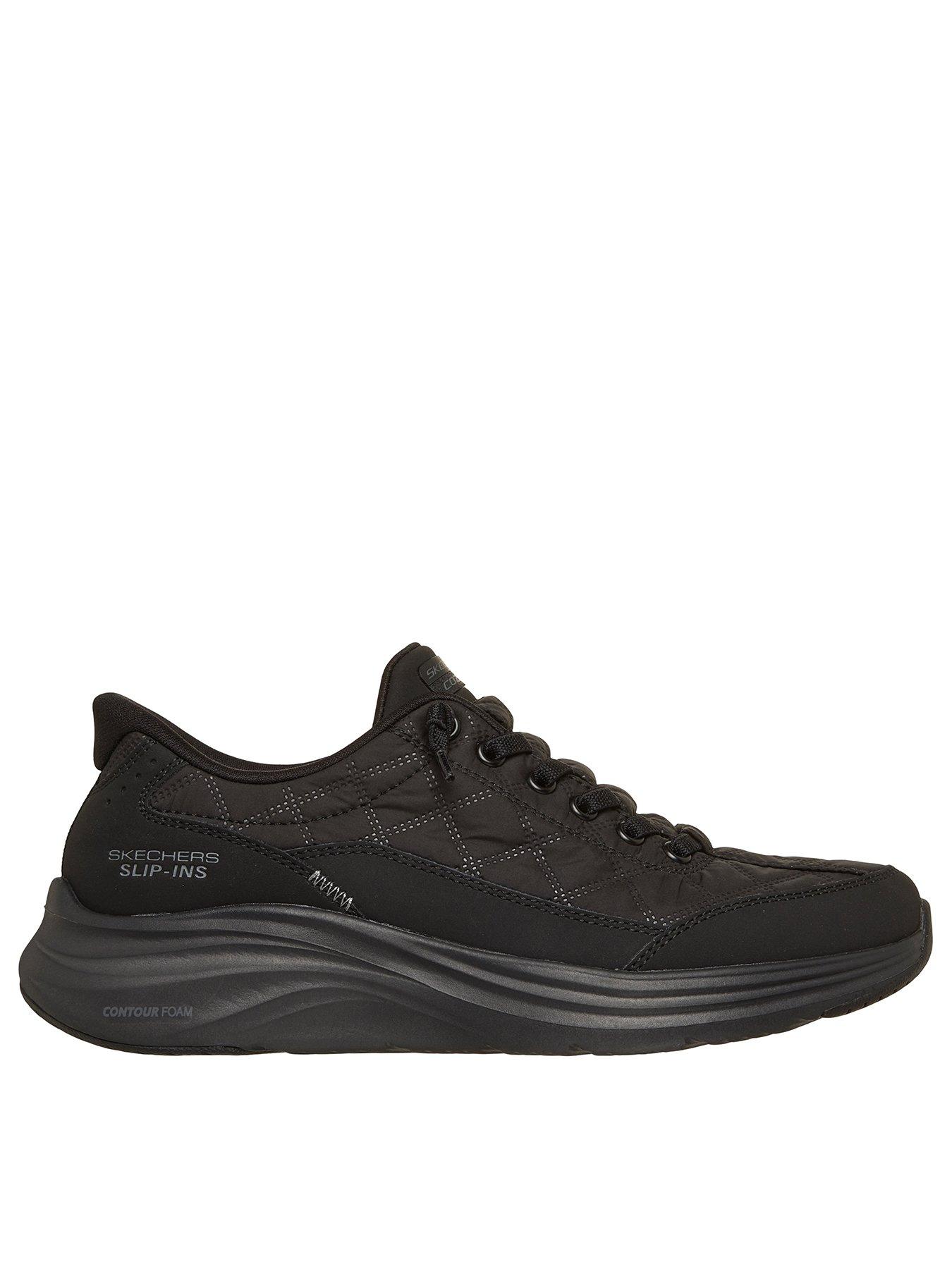skechers-contour-foam-cosy-fit-slip-in-trainer-black