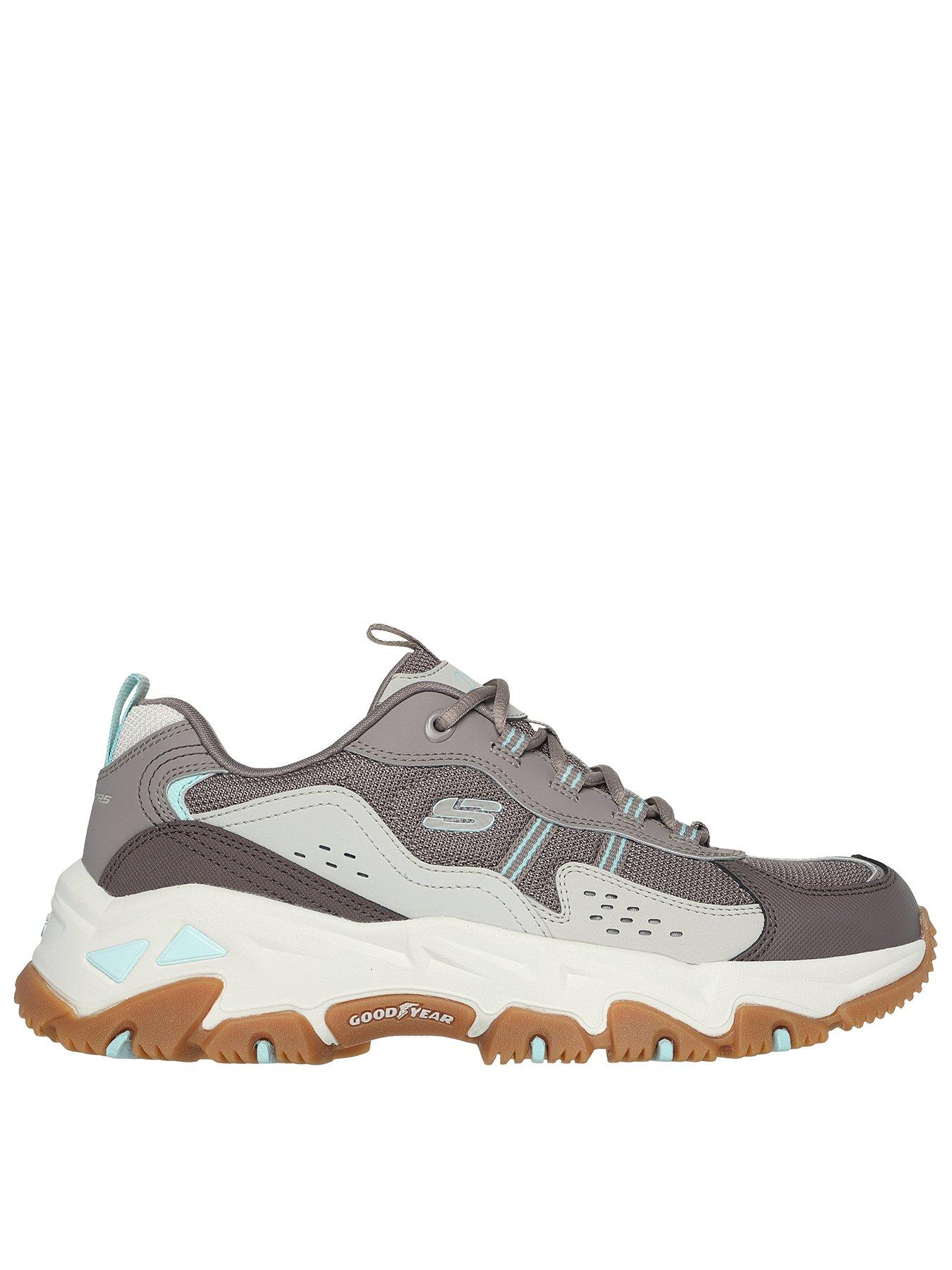 Skechers D'lites Hiker Leather Trainer - Taupe