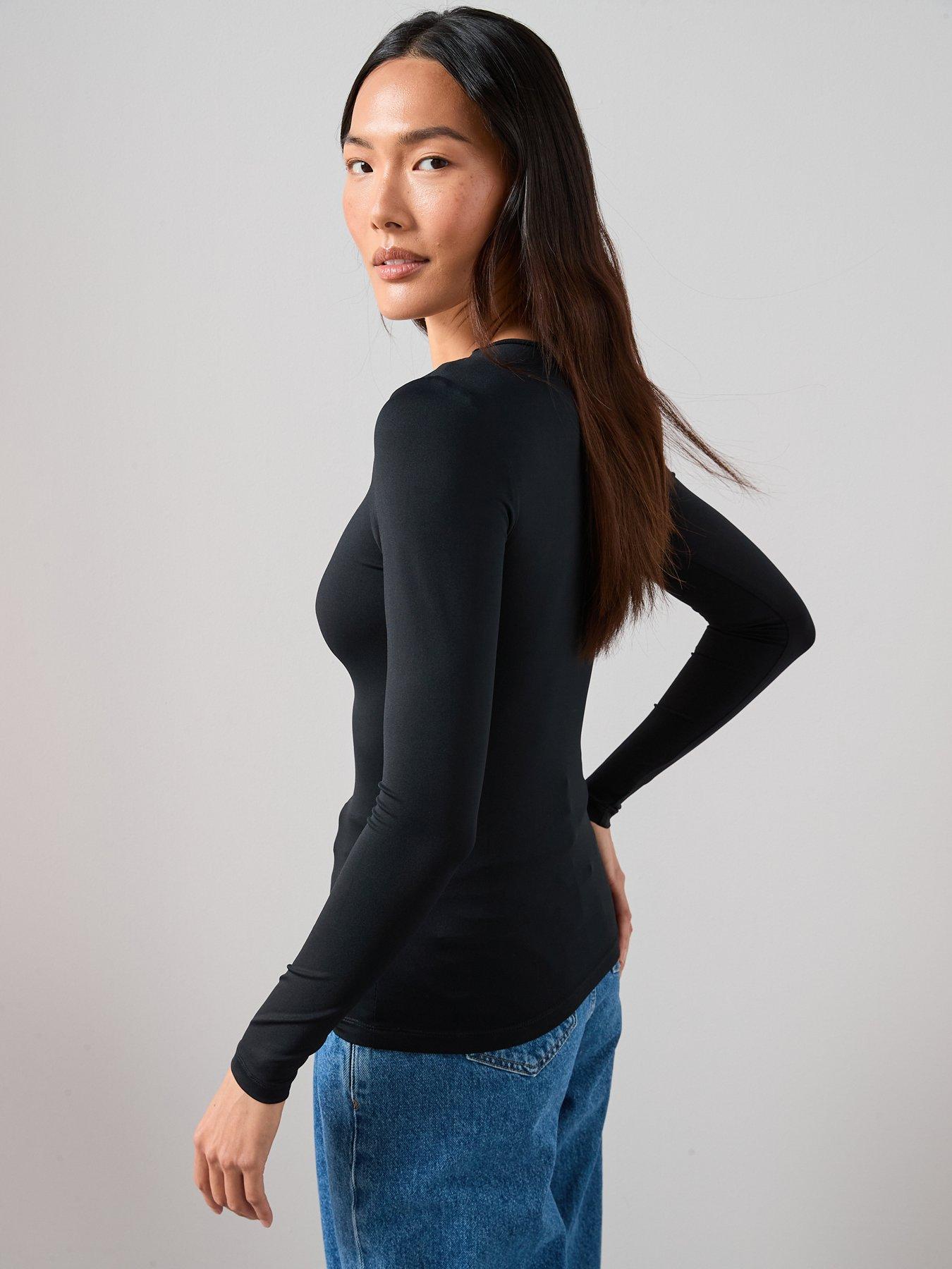 Image 2 of 7 of The Very Collection Soft Touch Long Sleeve Top - Black