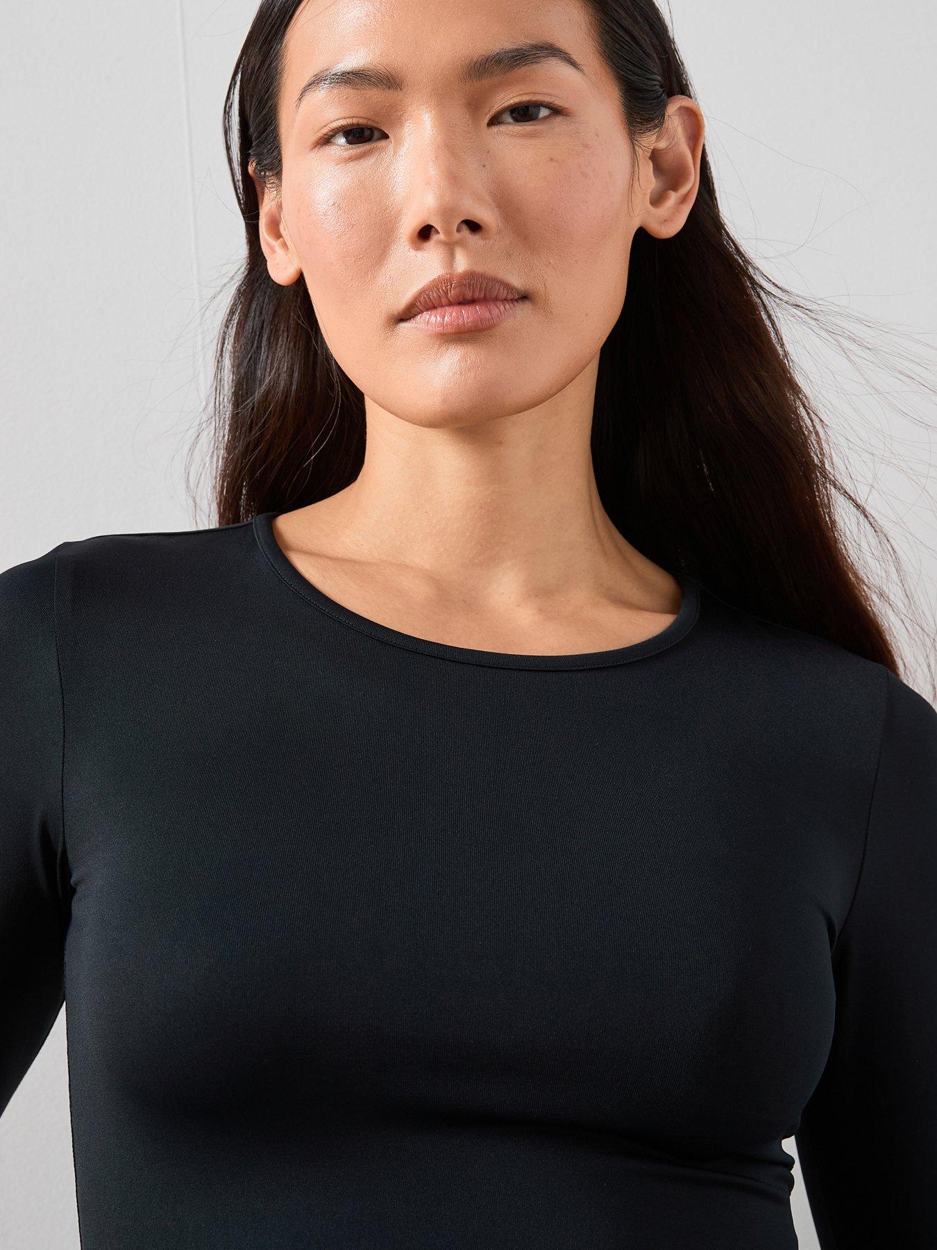 Image 4 of 7 of The Very Collection Soft Touch Long Sleeve Top - Black