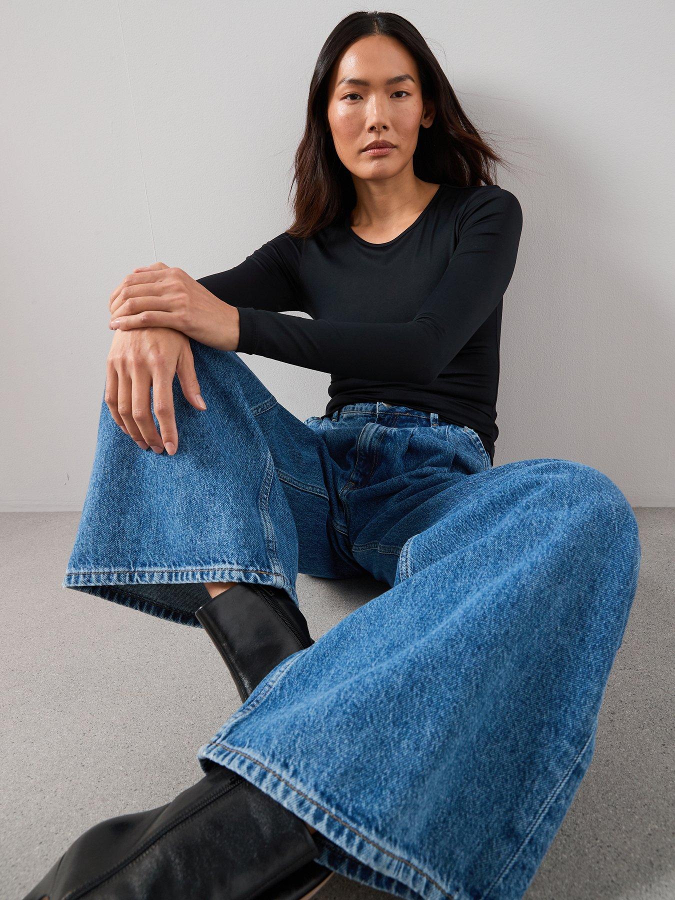 Image 6 of 7 of The Very Collection Soft Touch Long Sleeve Top - Black