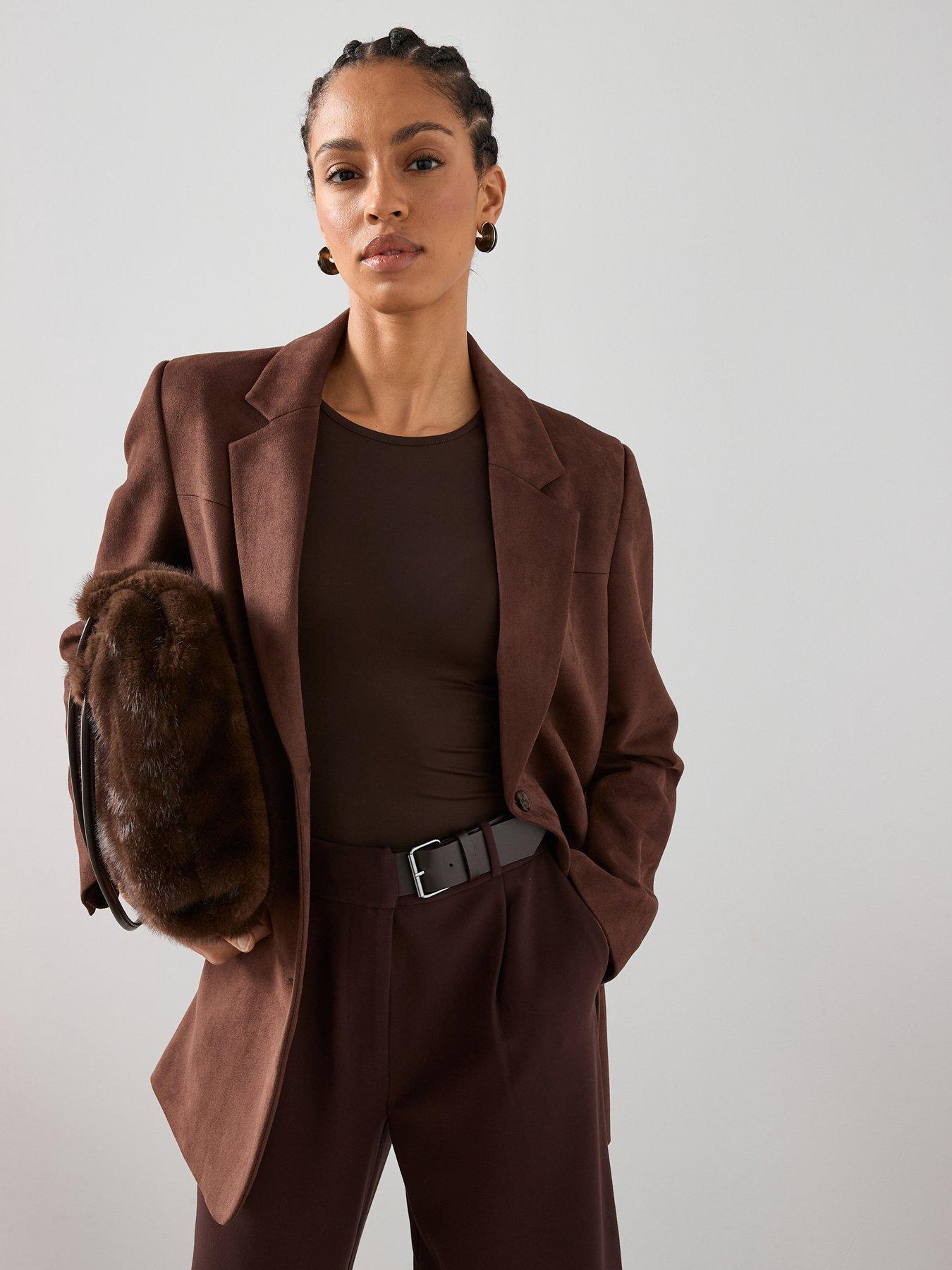 the-very-collection-soft-touch-long-sleeve-top-brownoutfit