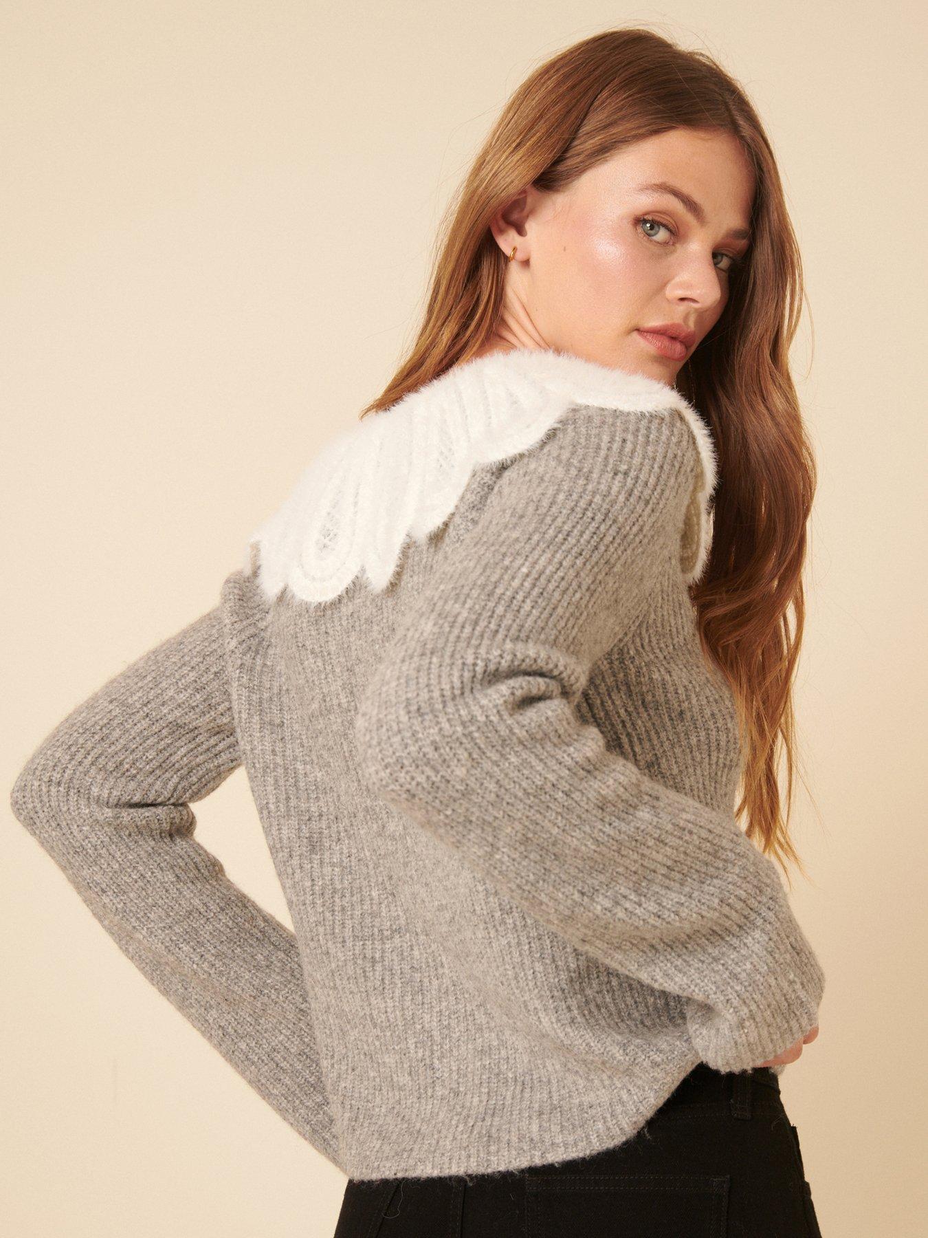 nobodys-child-crochet-collared-cardigan-greystillFront