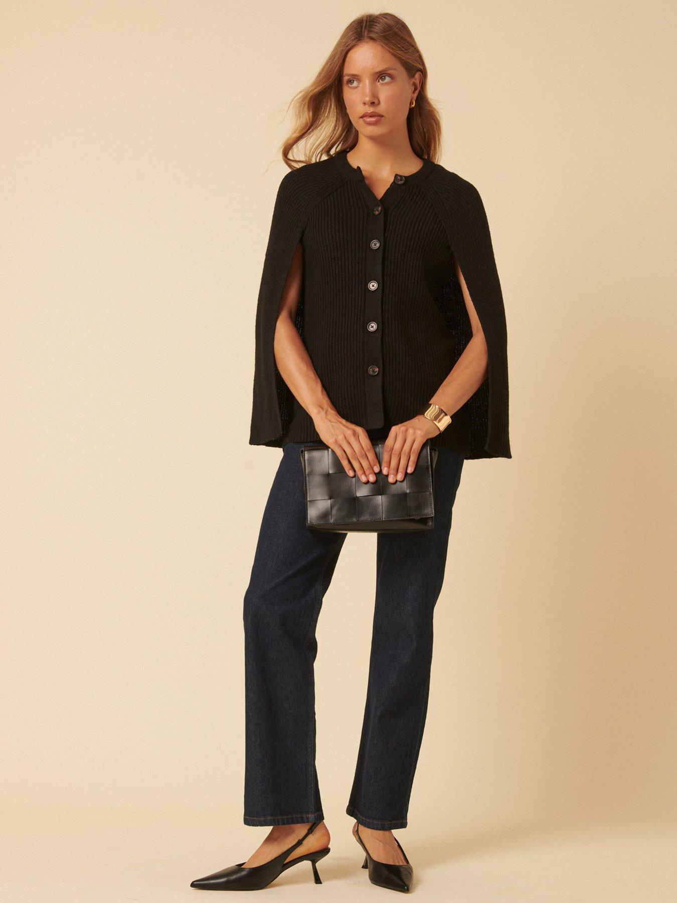 Image 4 of 5 of Nobodys Child Cape Button Down Cardigan - Black