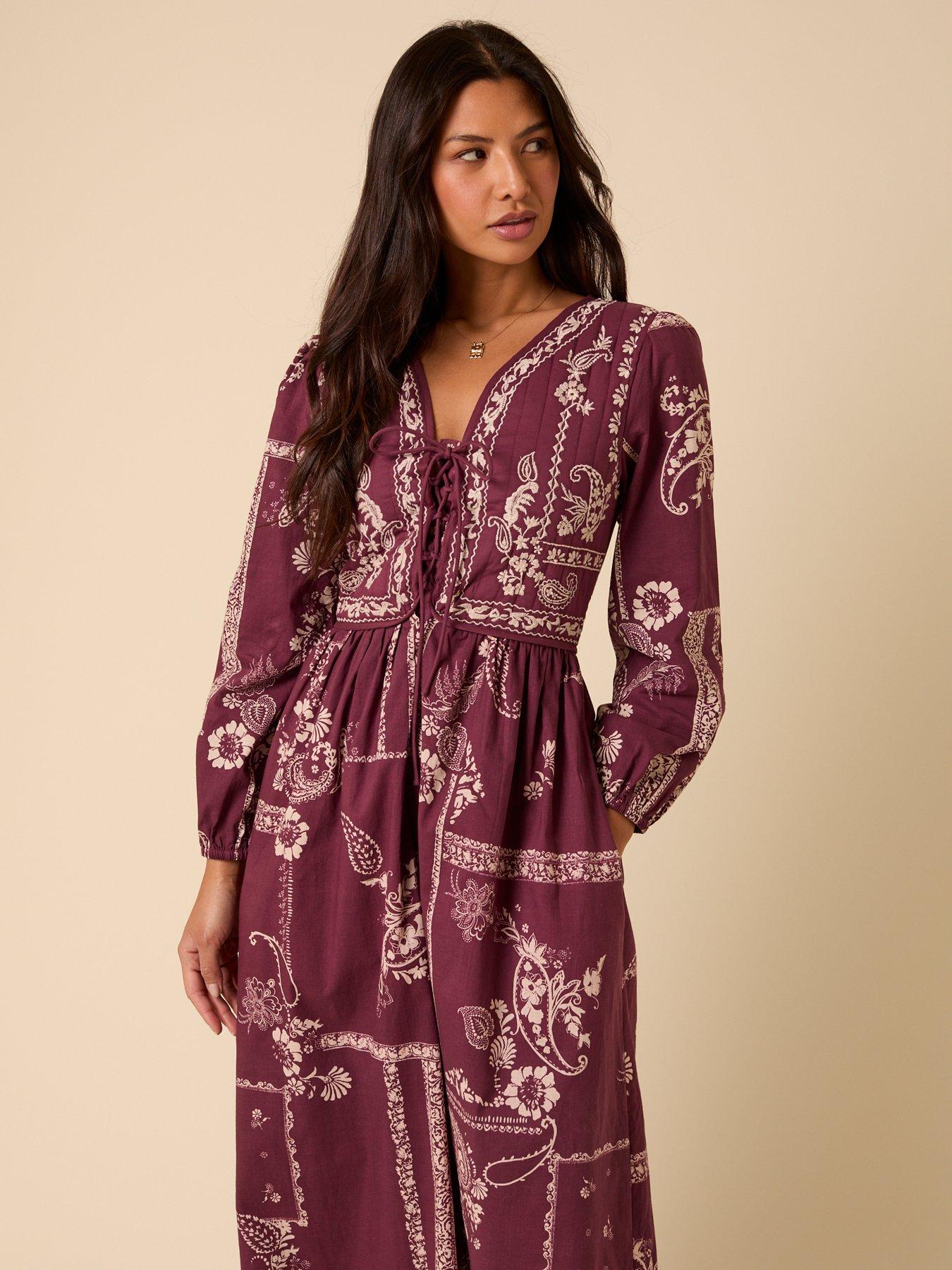 nobodys-child-monroe-midi-dress-embroidered-redoutfit
