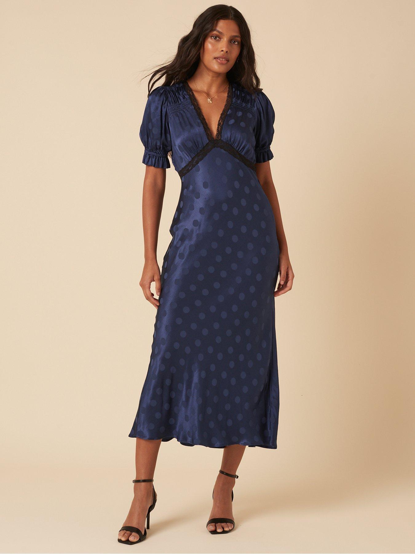 Nobodys Child Angela Midi Dress Plain - Blue