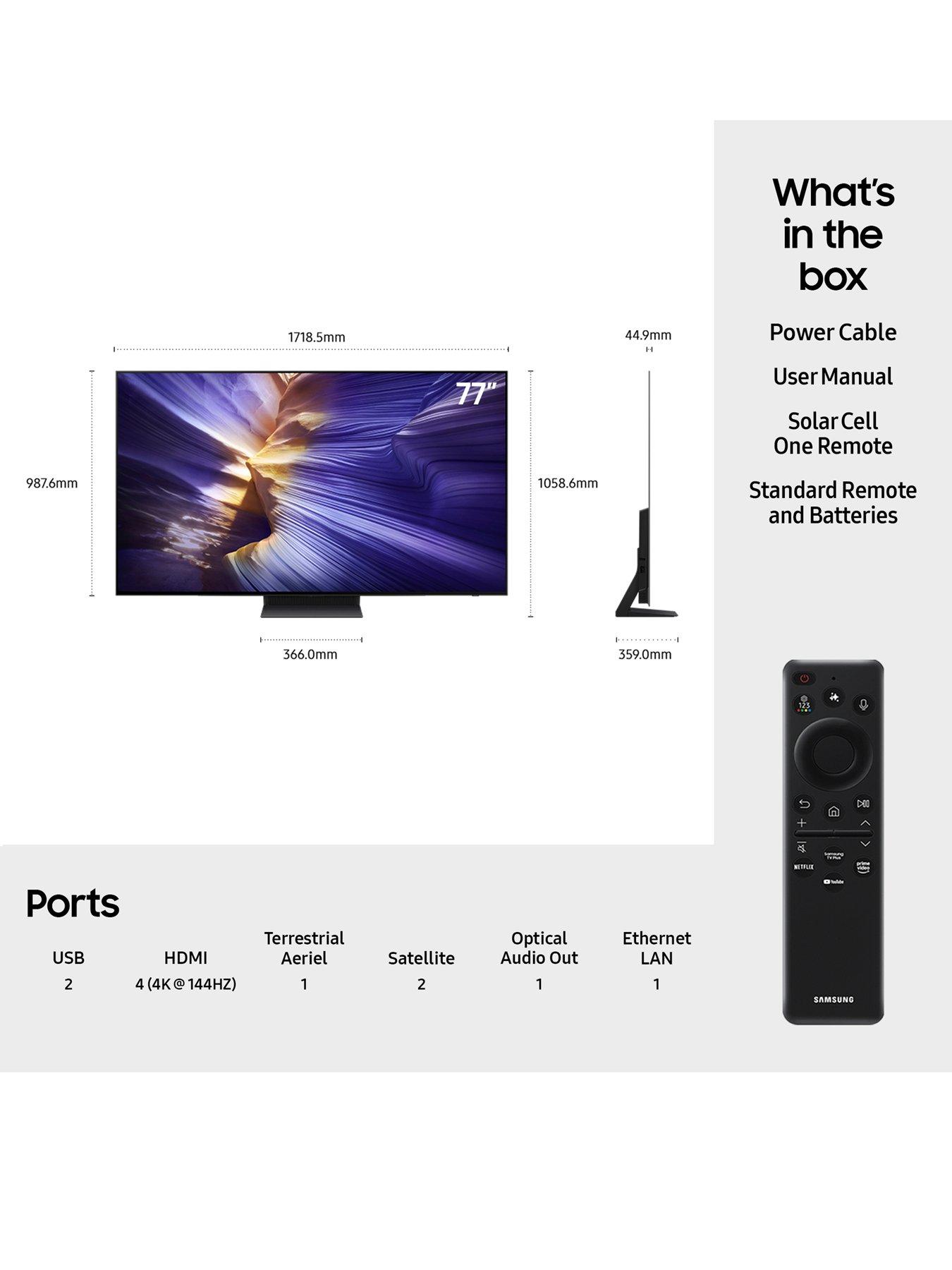 Samsung S93F 77-inch OLED 4K Vision AI Smart TV - QE77S93F | Very Ireland