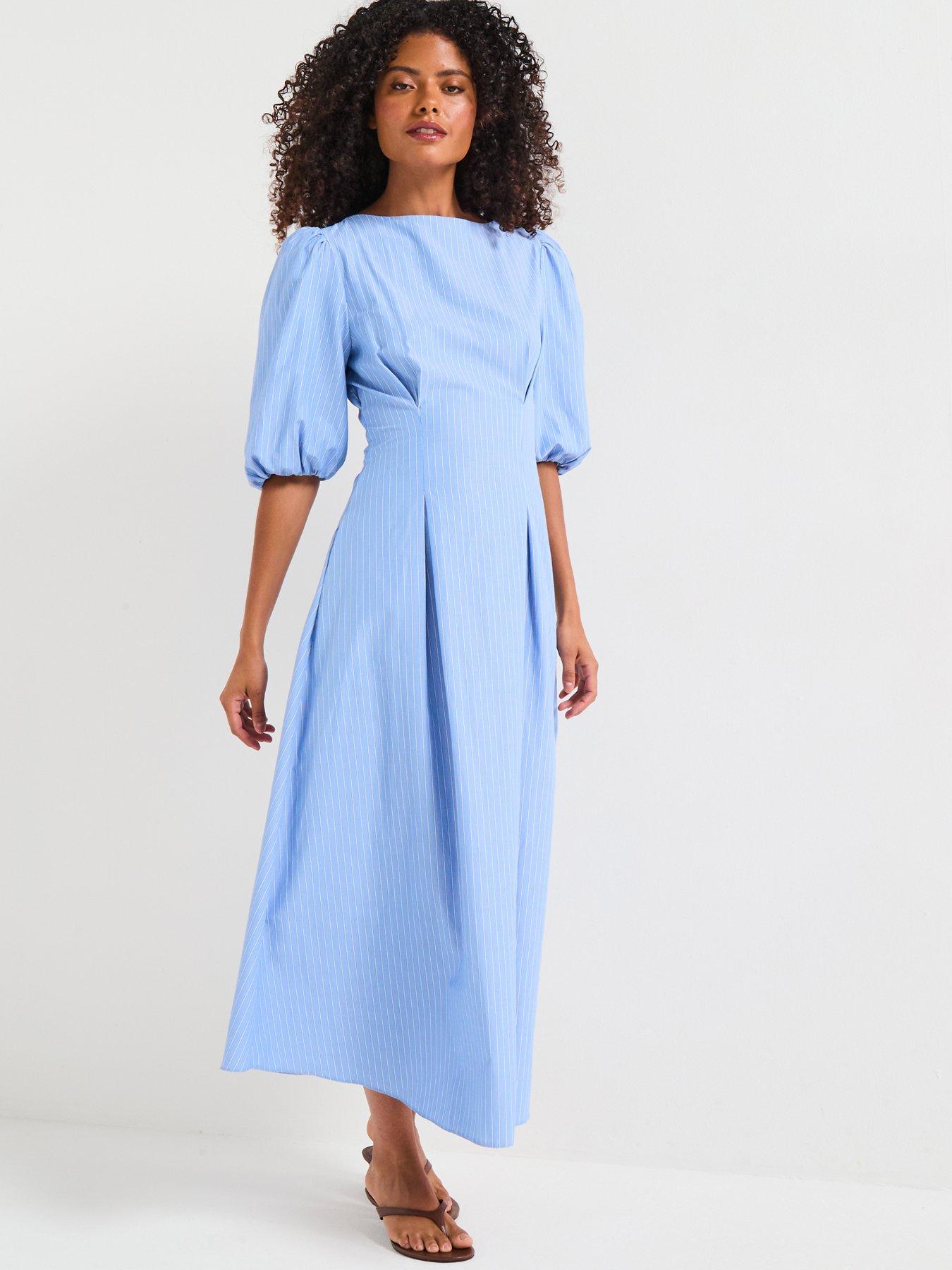 v-by-very-stripe-puff-sleeve-midaxi-dress-printoutfit