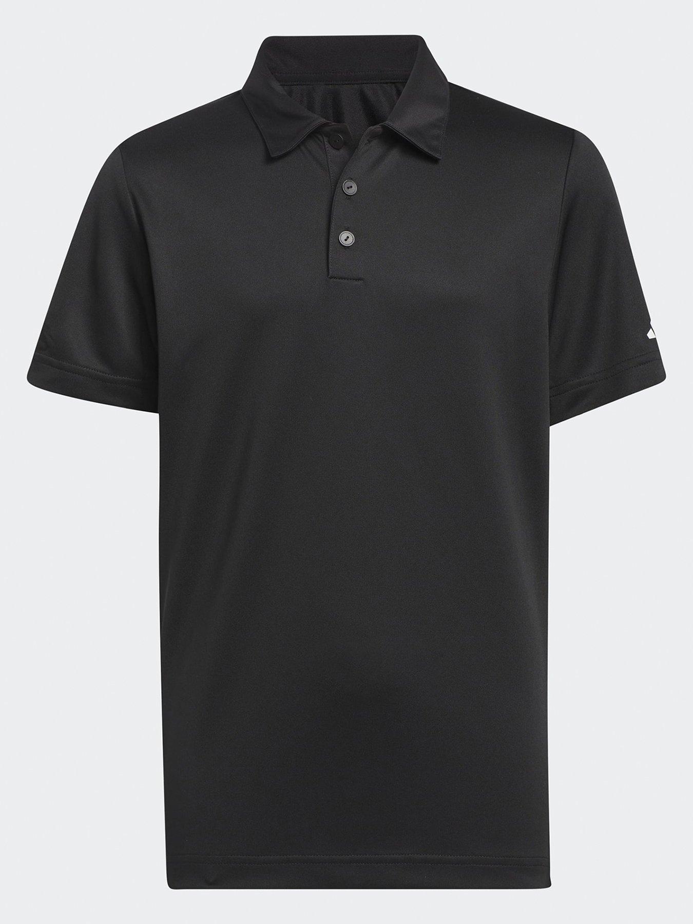 adidas Boys Golf Performance Polo Top - Black