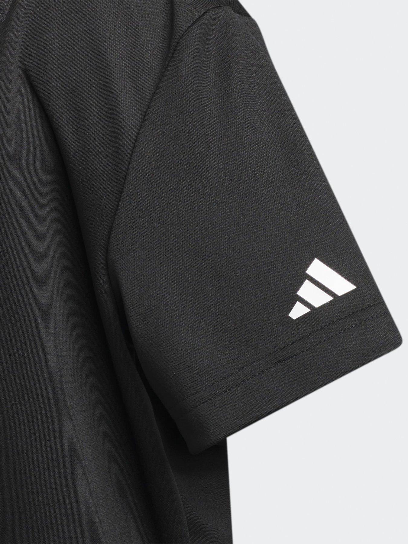 Image 3 of 5 of adidas Boys Golf Performance Polo Top - Black