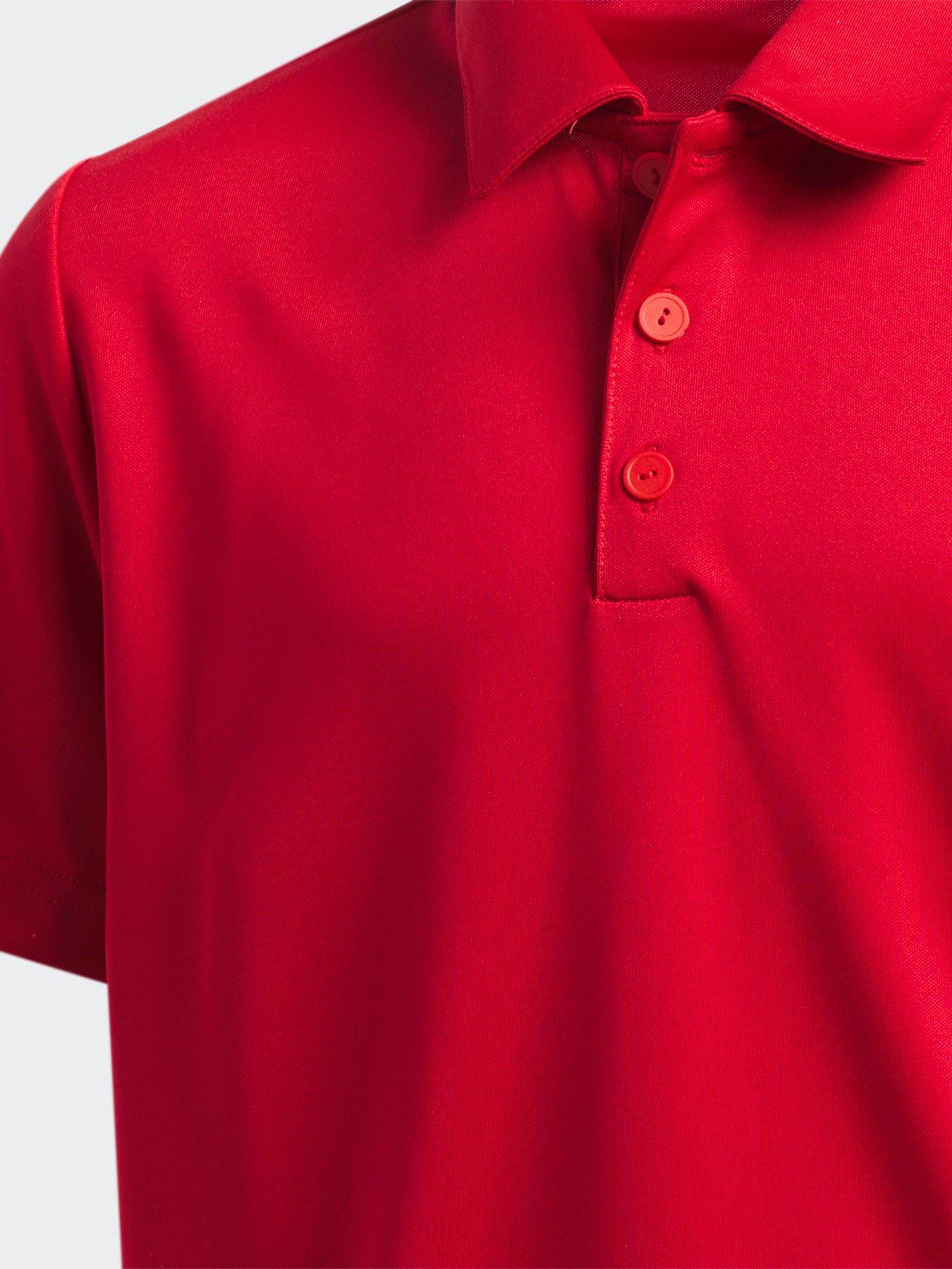 Image 4 of 5 of adidas Boys Golf Performance Polo - Red