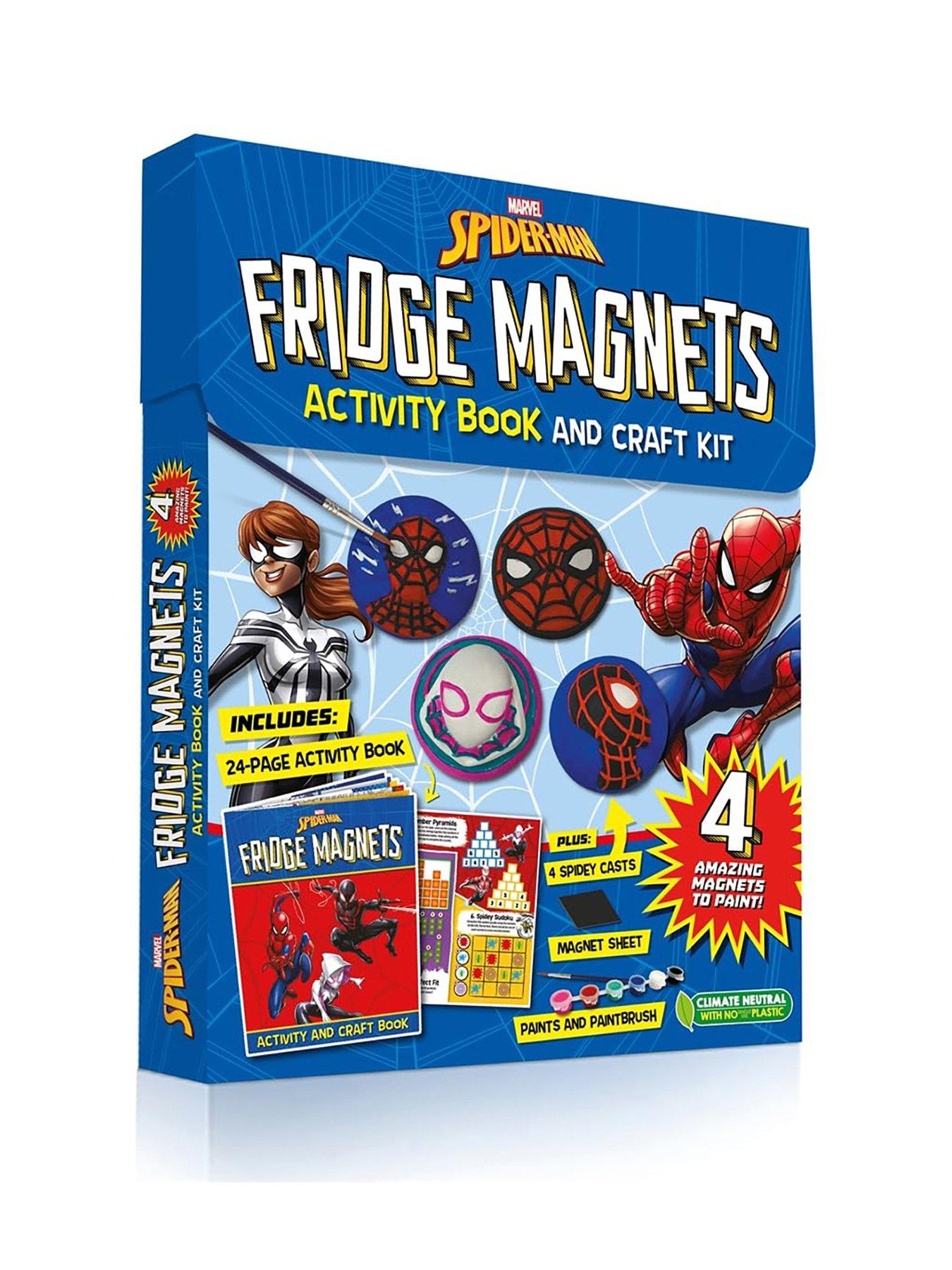 Image of Spiderman Marvel Spider Man Fridge Magnets Activity Book and Craft Kit
