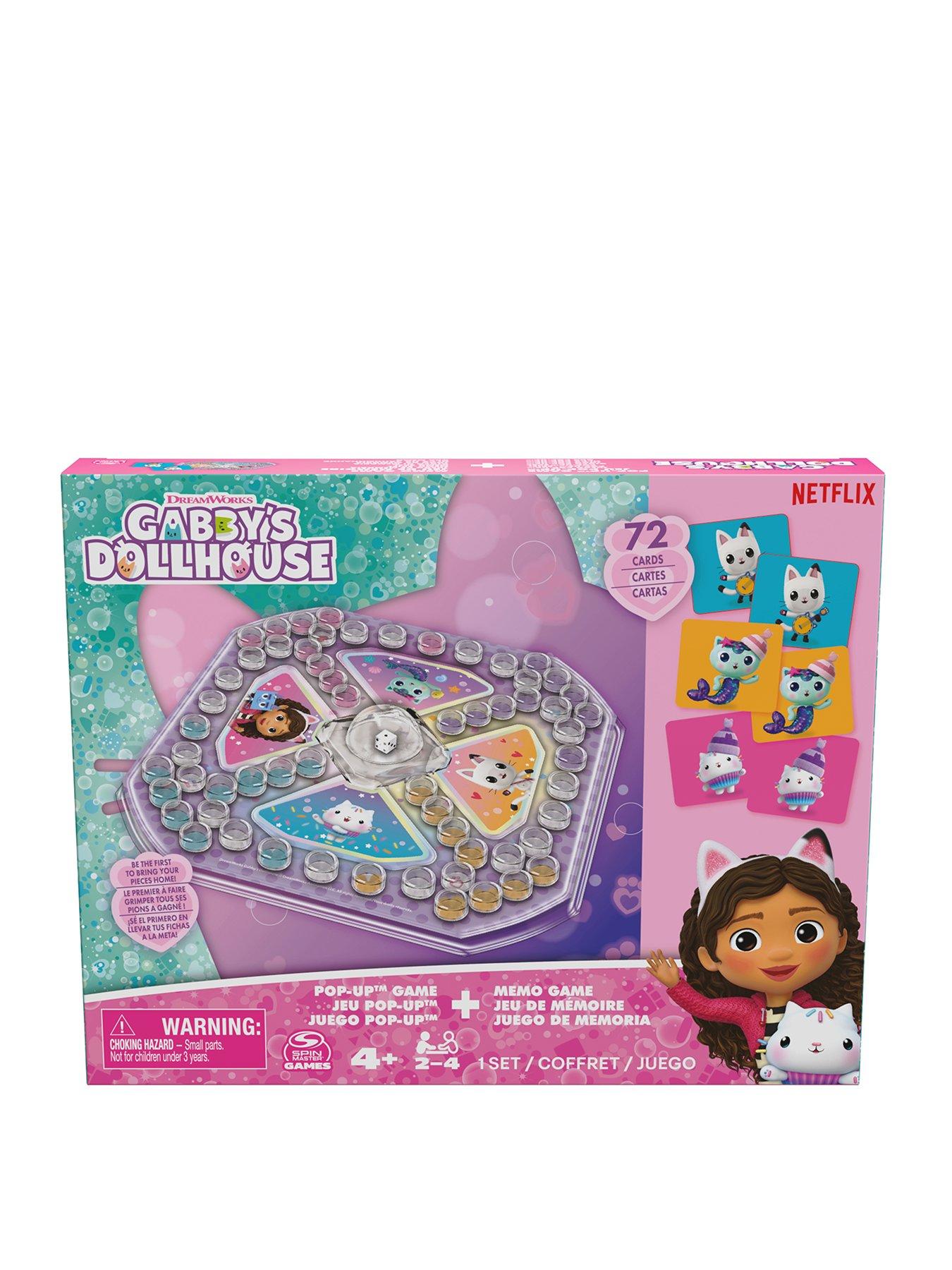 Spin Master Games Gabby's Dollhouse 72 Memo Card Game  &  Pop Up Game