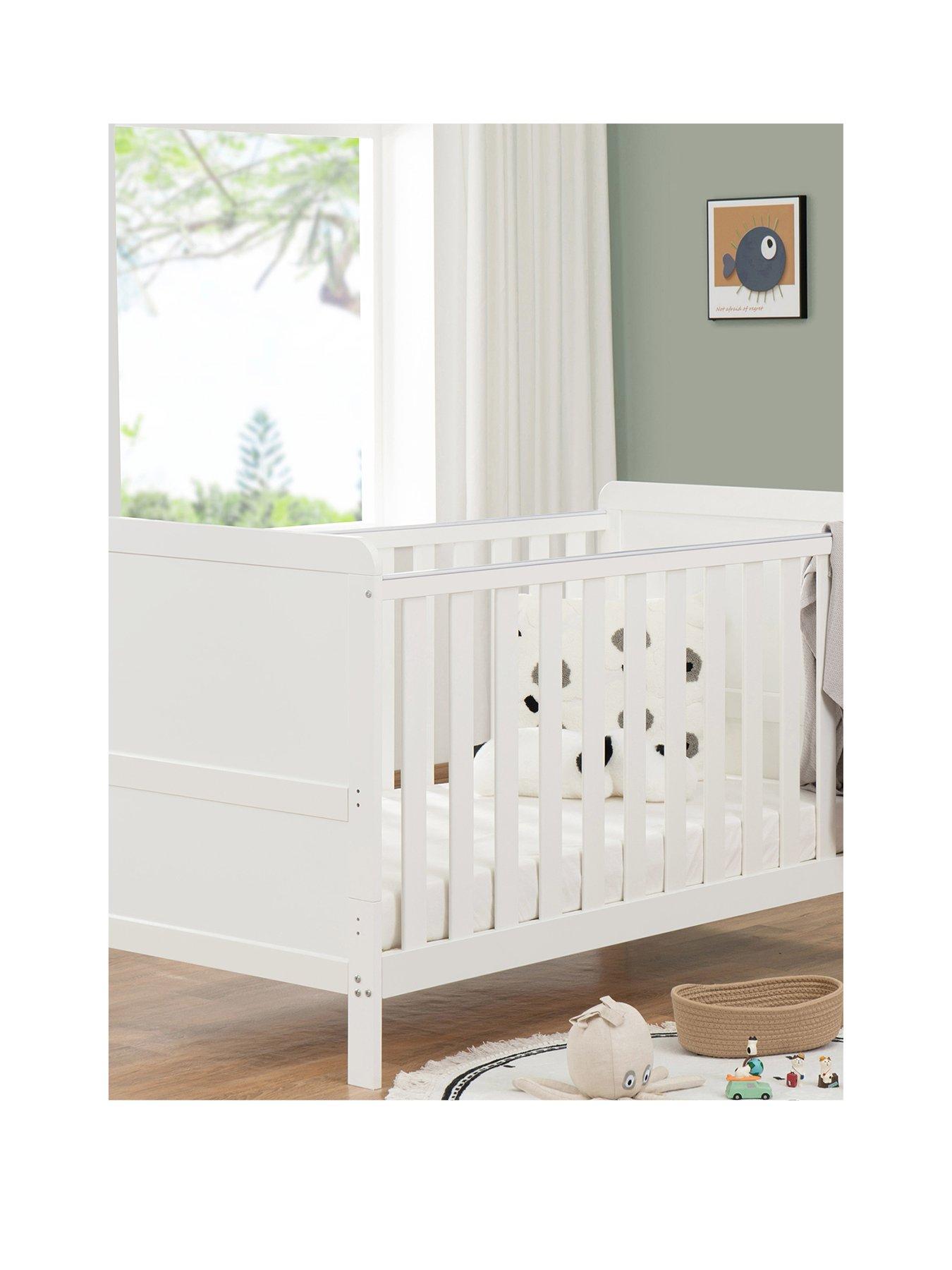 Image of Babymore Caro Urban Cot Bed - White