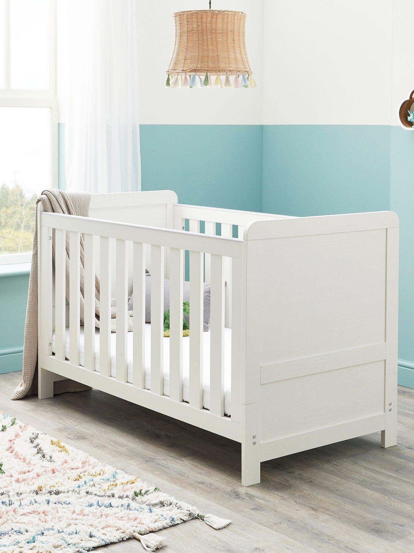 undefined Caro Cot Bed - White Wash