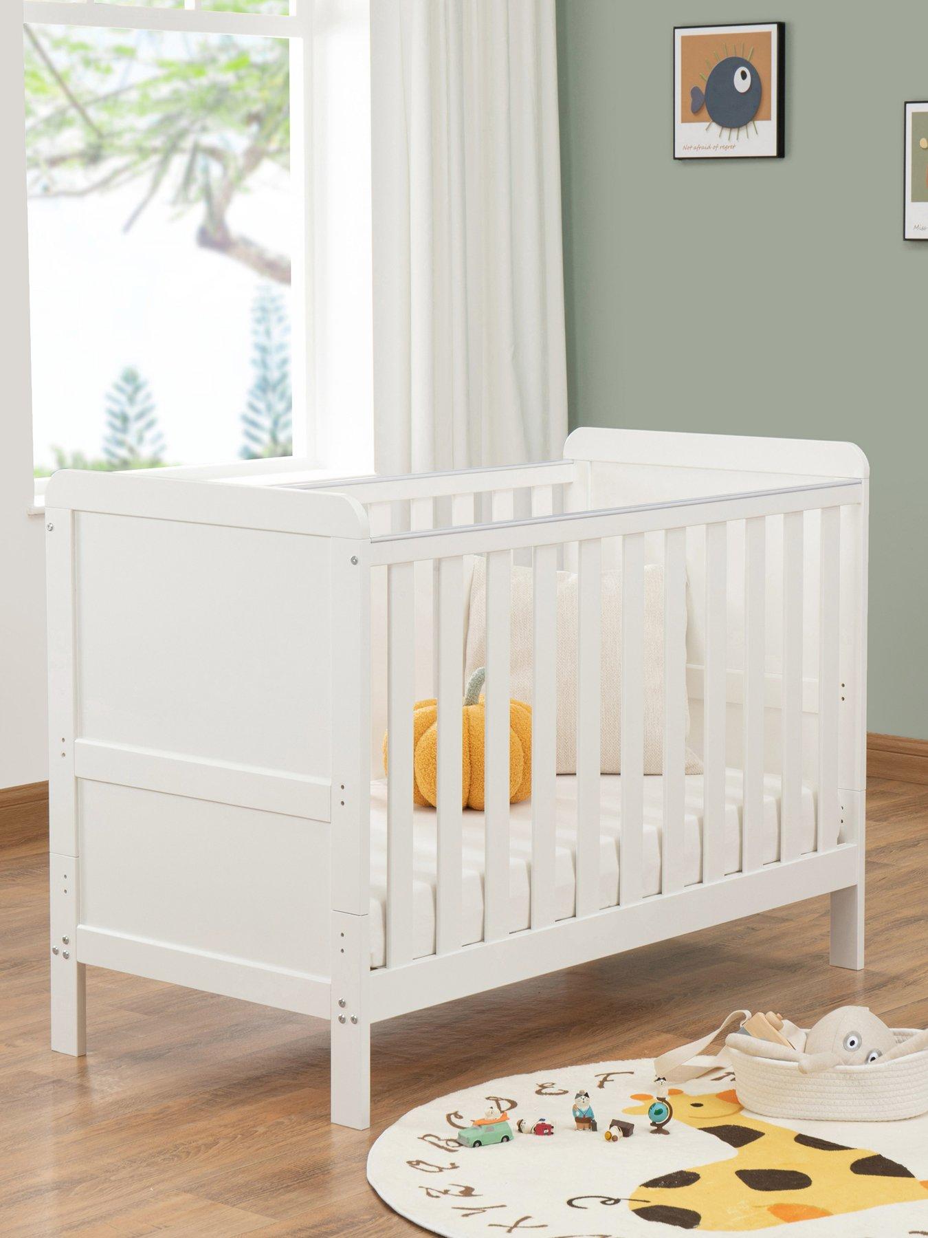Image 1 of 7 of Babymore Caro Urban Mini Cot Bed - White