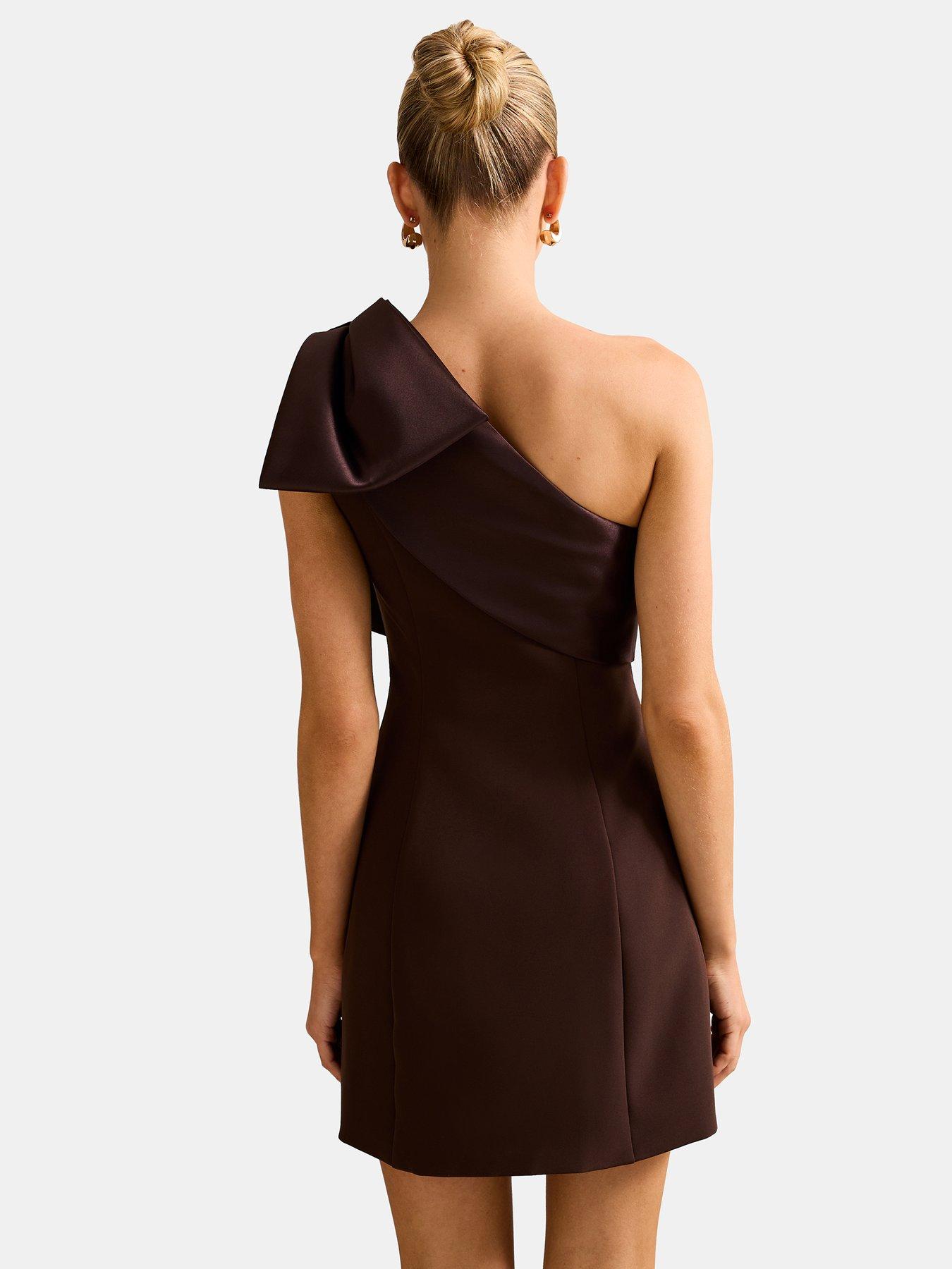forever-new-holly-asymmetric-bow-mini-dress-brownoutfit
