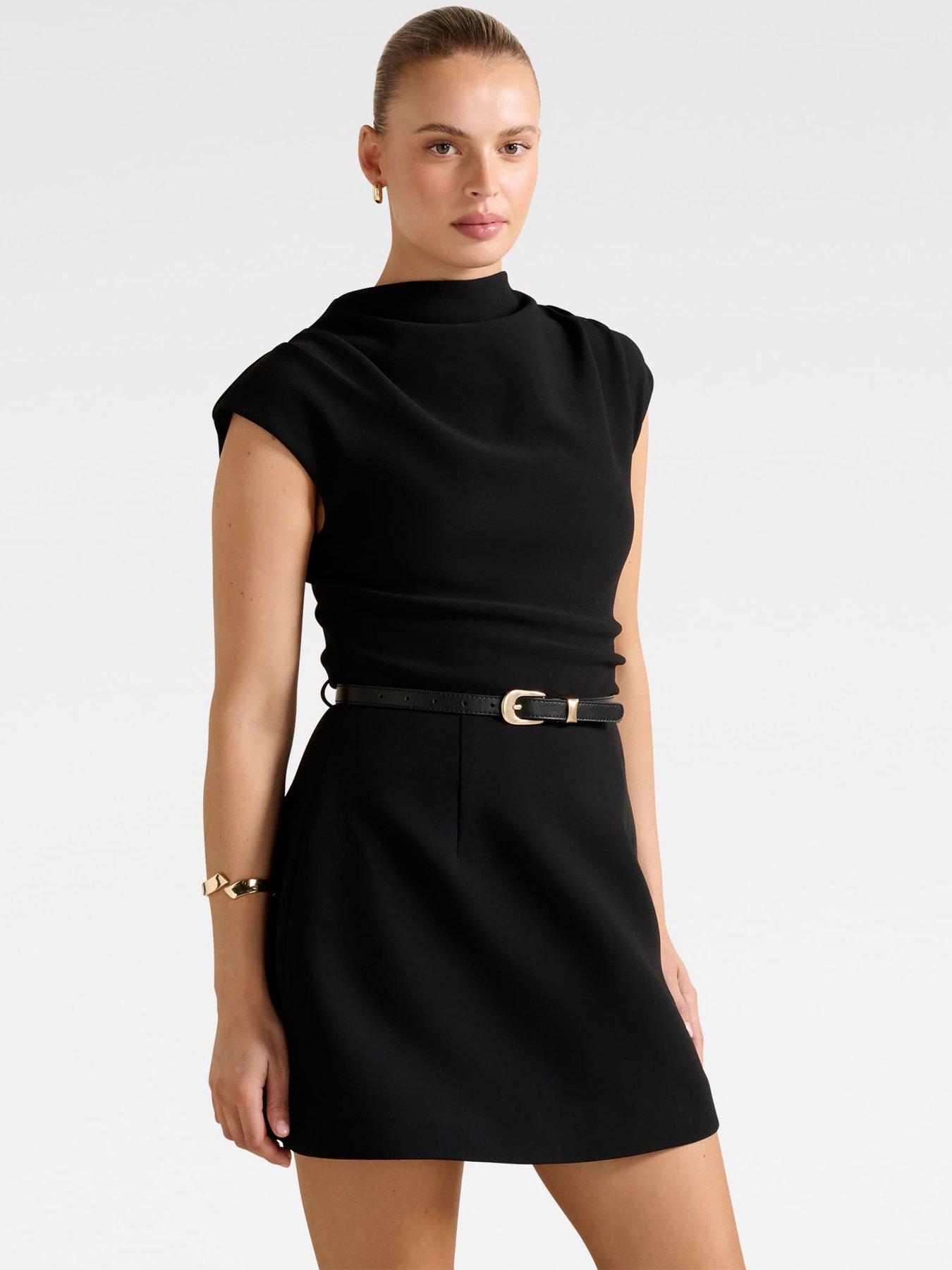 Forever New Josephine 2-In-1 Mini Dress - Black