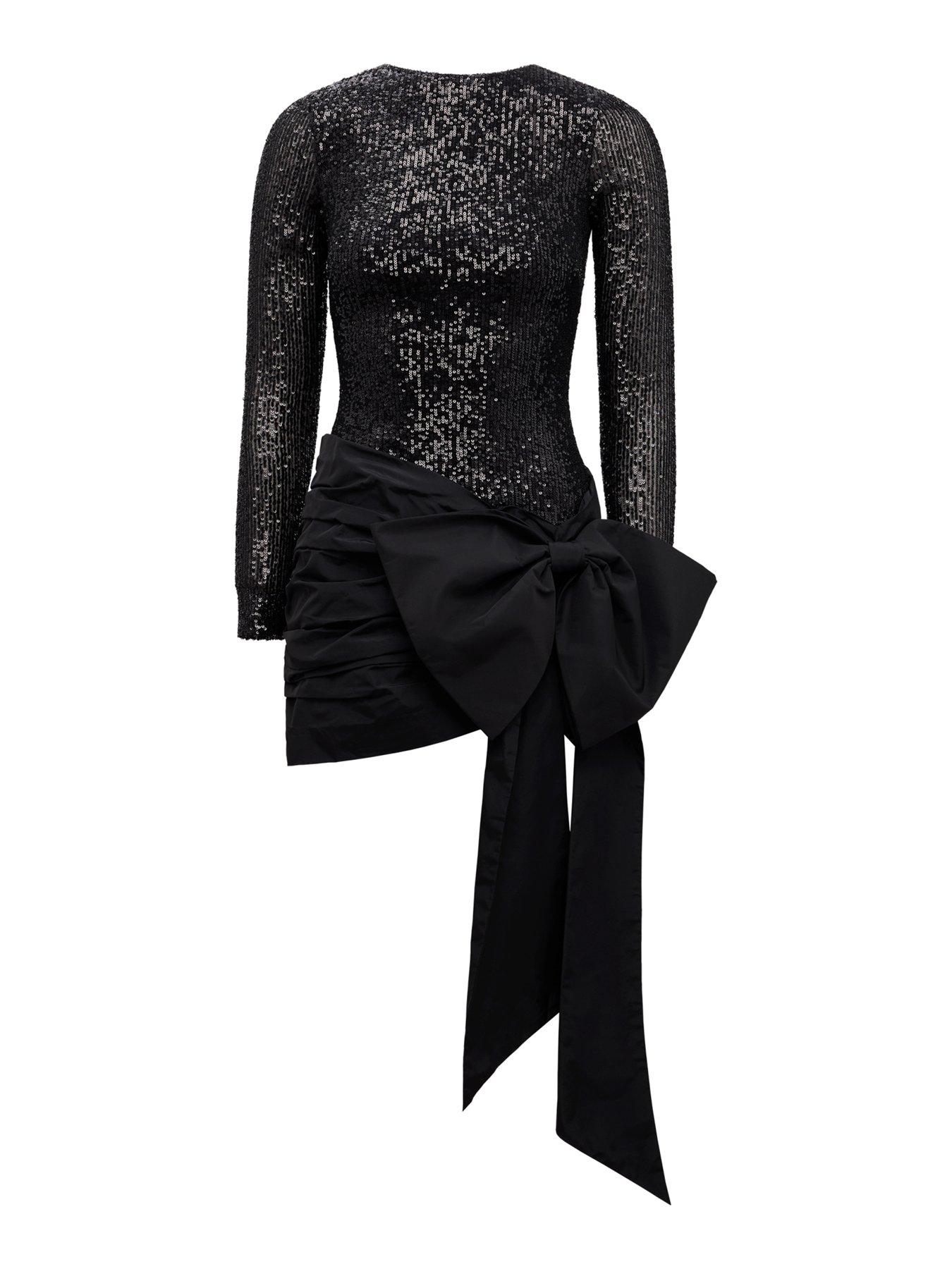 silk black dress mini Dolly Mini Dress