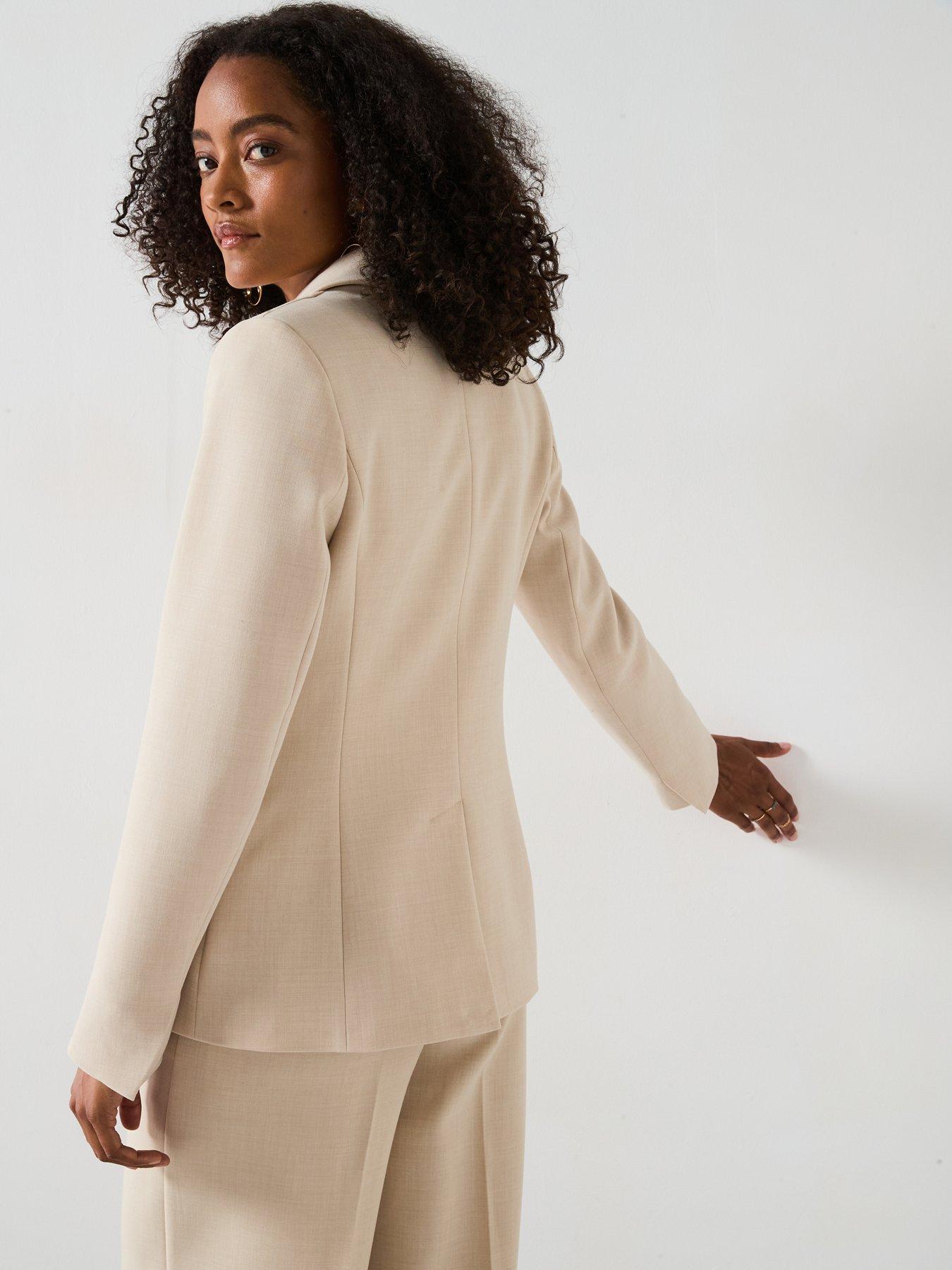 Image 2 of 6 of Forever New Lulu Gold Button Blazer - Cream