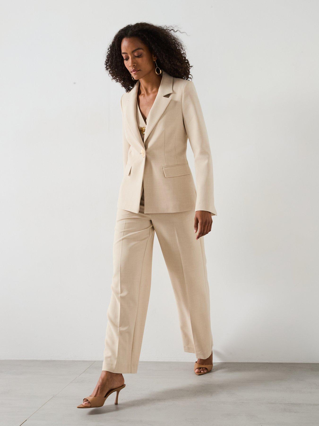 Image 3 of 6 of Forever New Lulu Gold Button Blazer - Cream