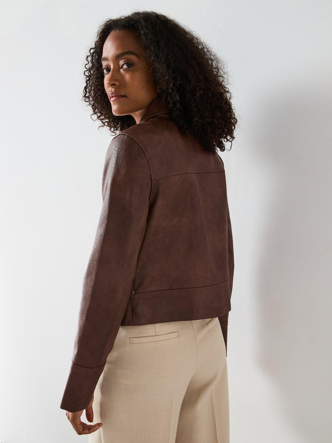 forever-new-wren-vegan-leather-jacket-brownstillFront