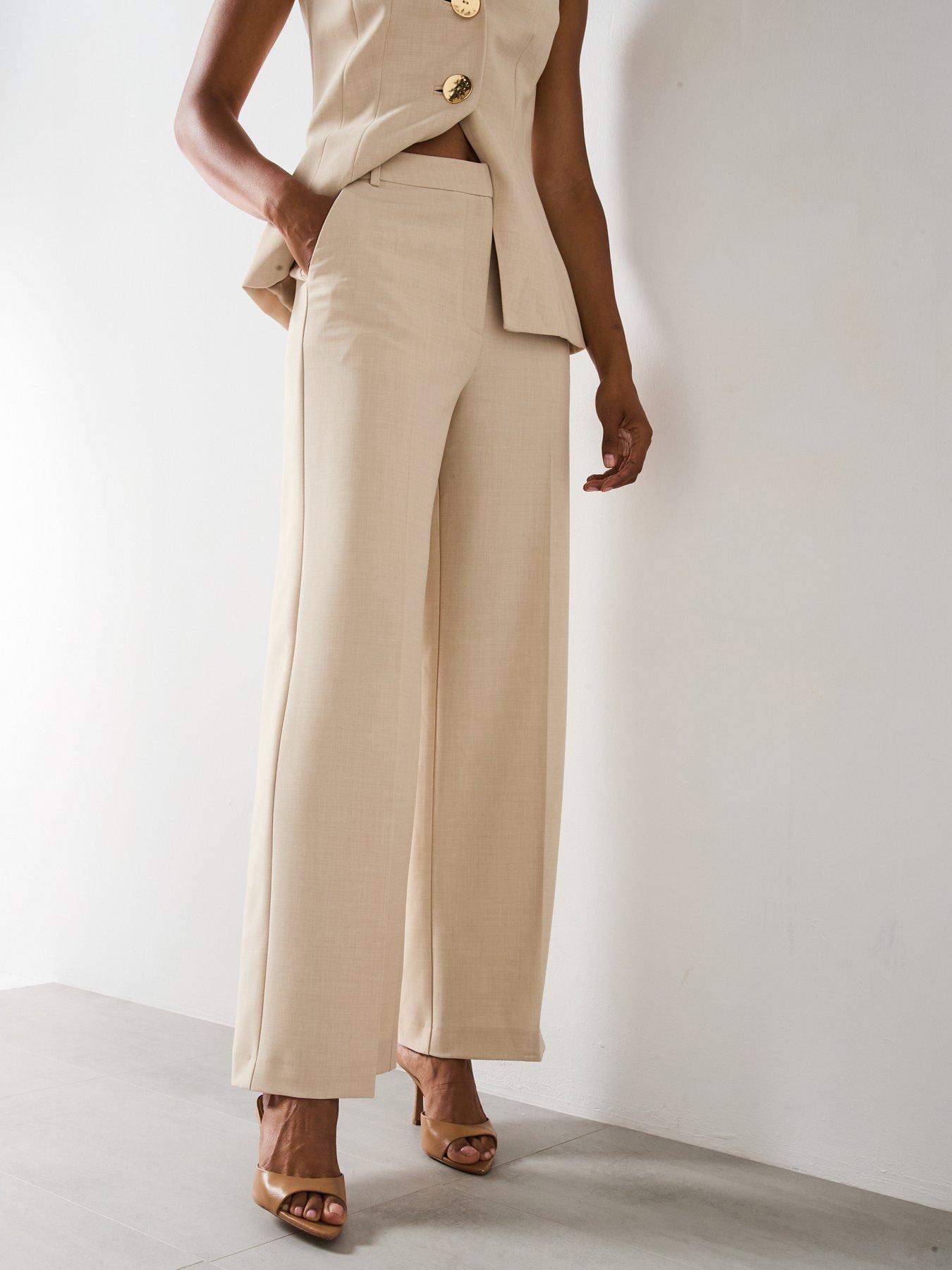 Forever New Lulu Wide Leg Pant - Cream
