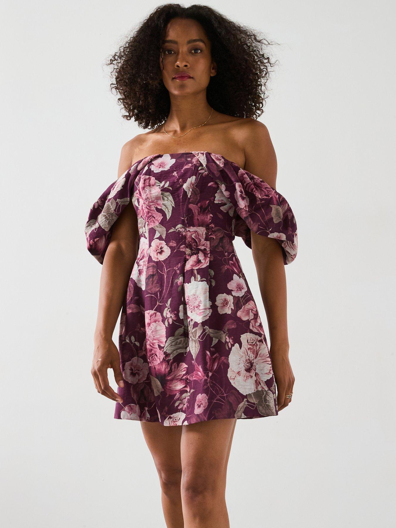 forever new off shoulder dress Buy Forever New Blue Ravenna Off Shoulder Tiered Midi Dress with a touch of  Linen from the Next UK online shop