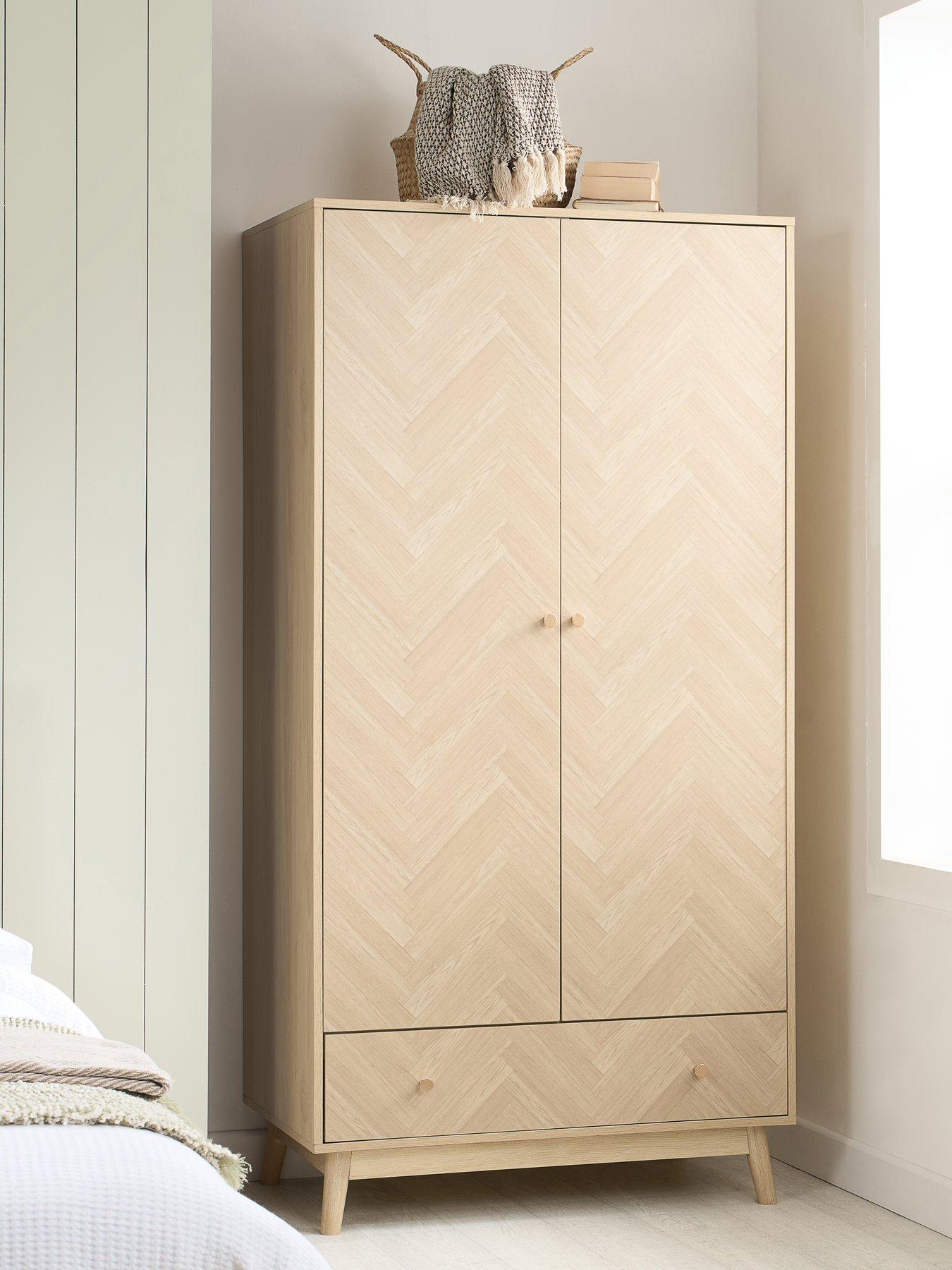 birlea-herringford-2-door-1-drawer-wardrobe