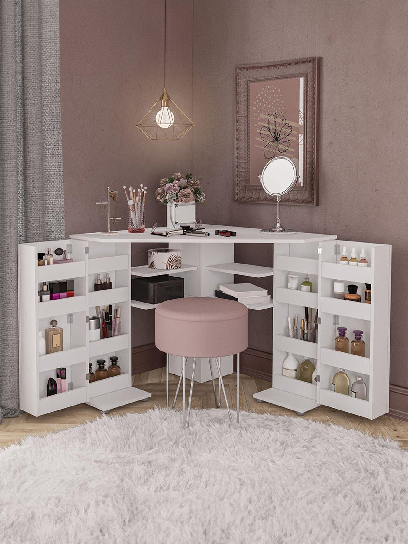 undefined Olivia Corner Dressing Table With Storage