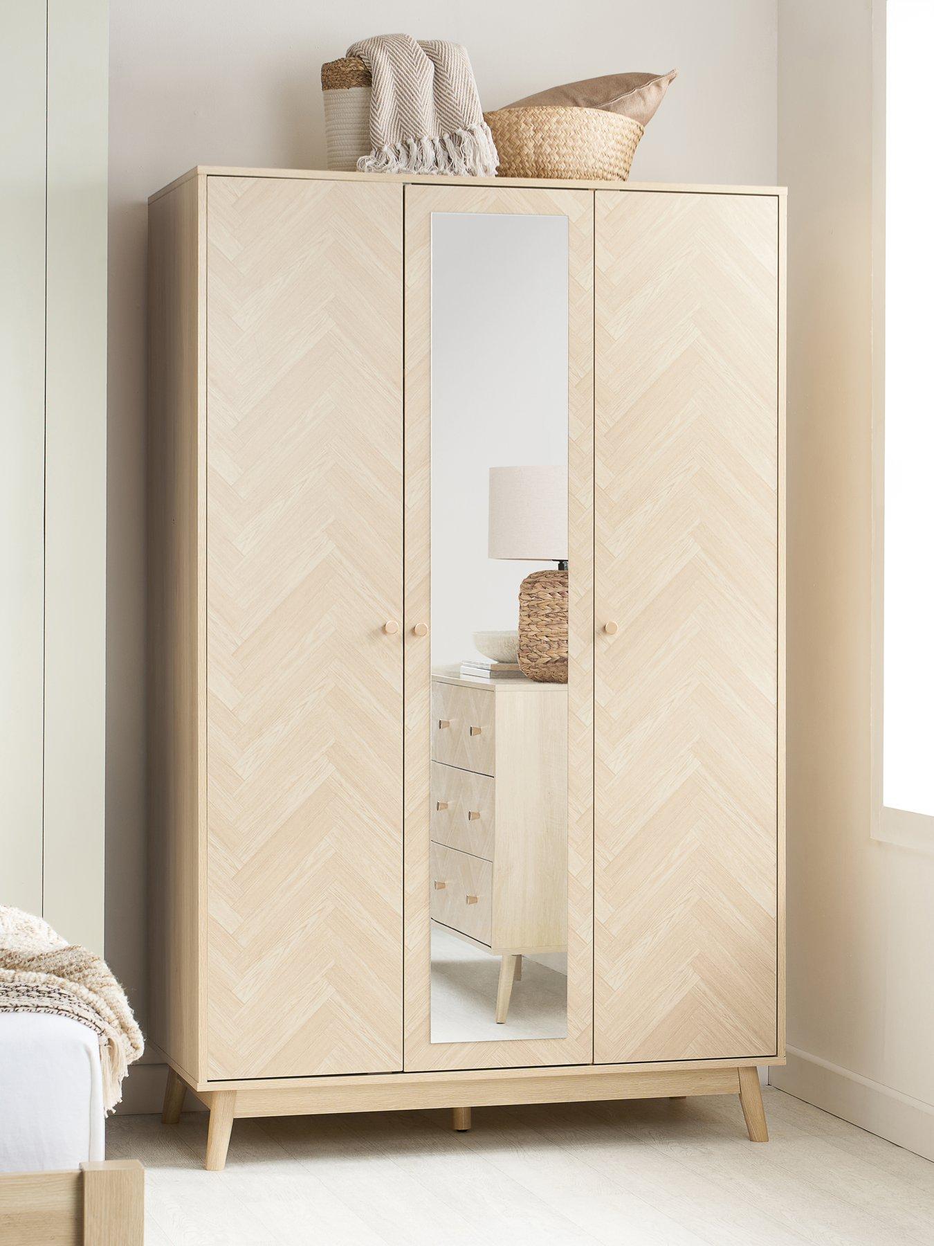 Image 1 of 6 of Birlea Herringford 3 Door Wardrobe With Mirror