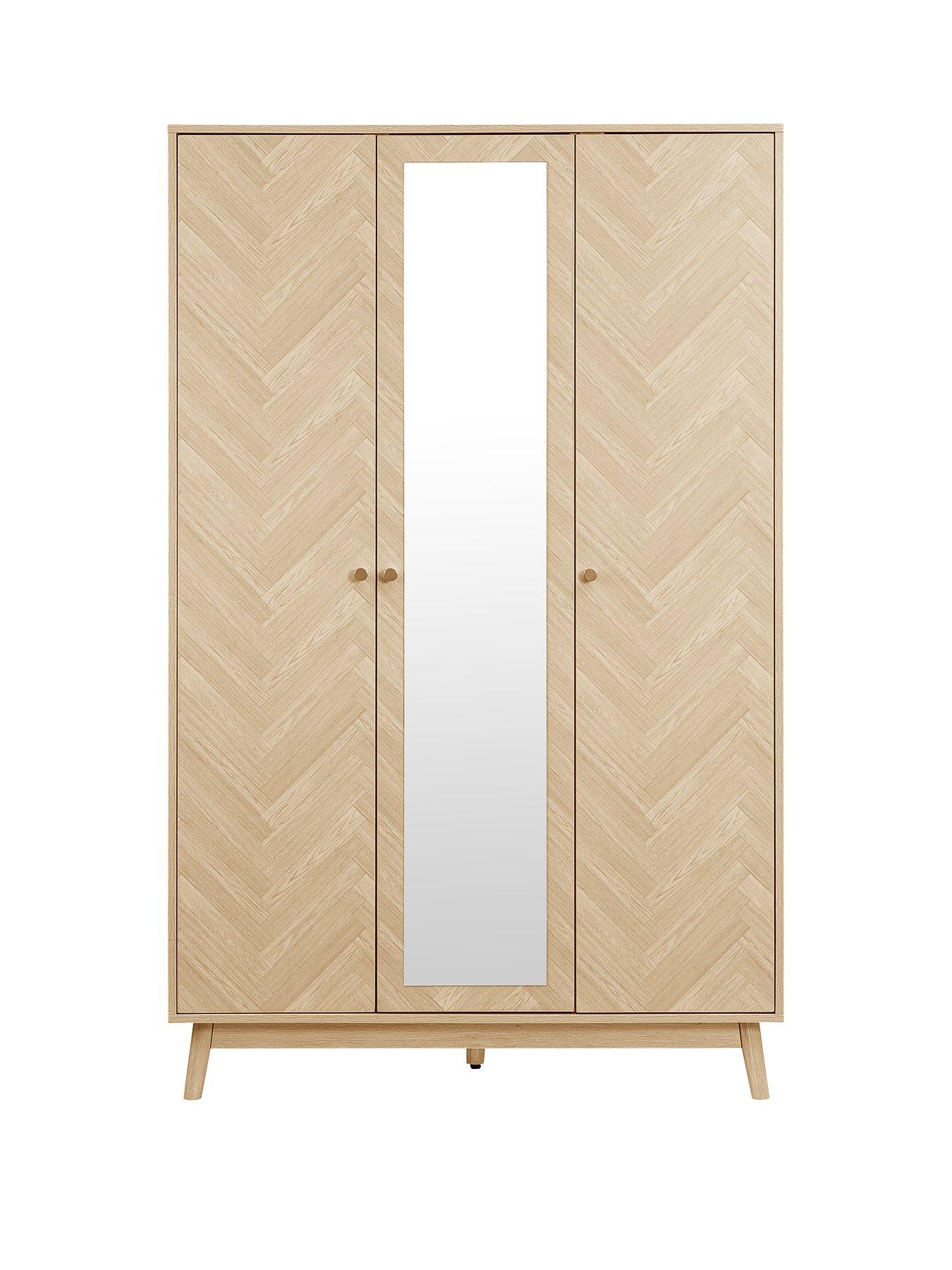 Image 2 of 6 of Birlea Herringford 3 Door Wardrobe With Mirror