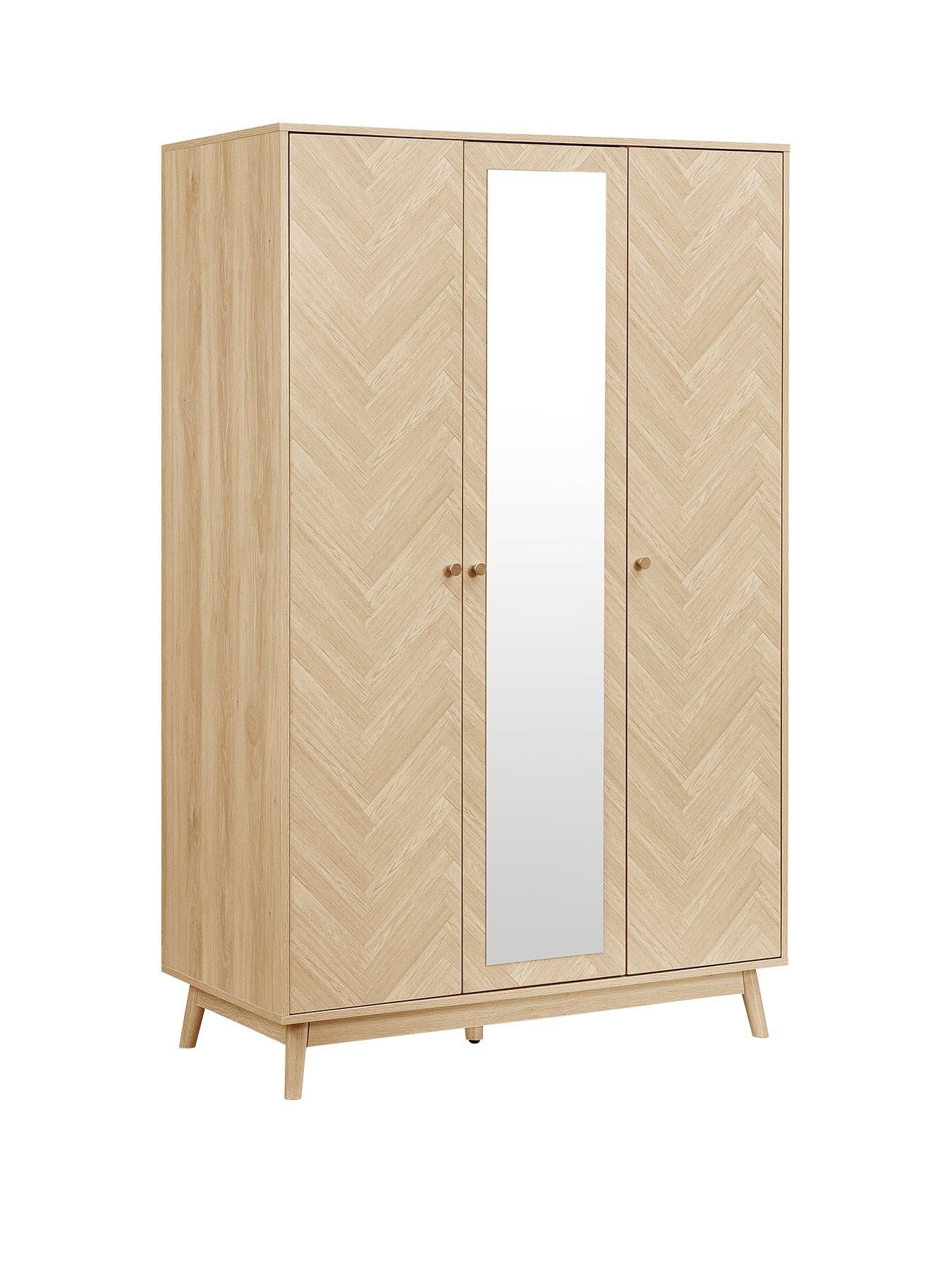 Image 3 of 6 of Birlea Herringford 3 Door Wardrobe With Mirror
