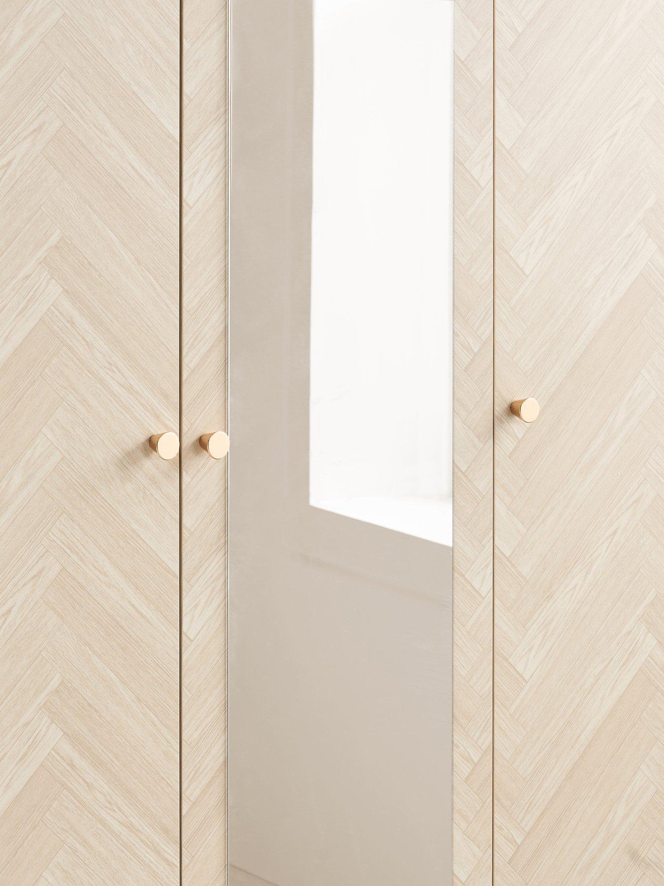 Image 5 of 6 of Birlea Herringford 3 Door Wardrobe With Mirror
