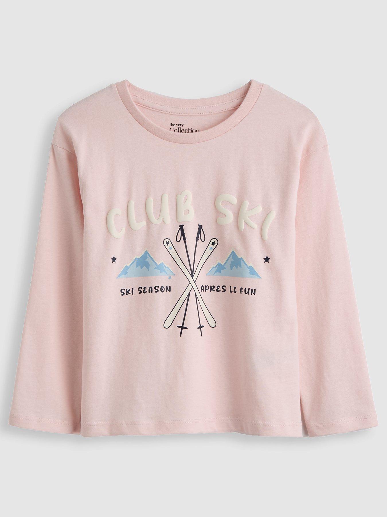 Image 3 of 5 of The Very Collection Girls 3 Pack Long Sleeve T-Shirts (9 months - 7 years) - Multi