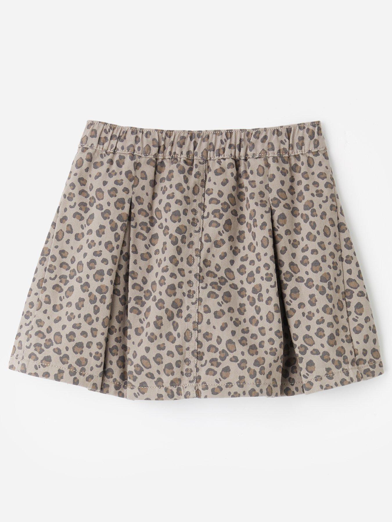Image 2 of 4 of The Very Collection Girls Pleat Skirt - Animal Print
