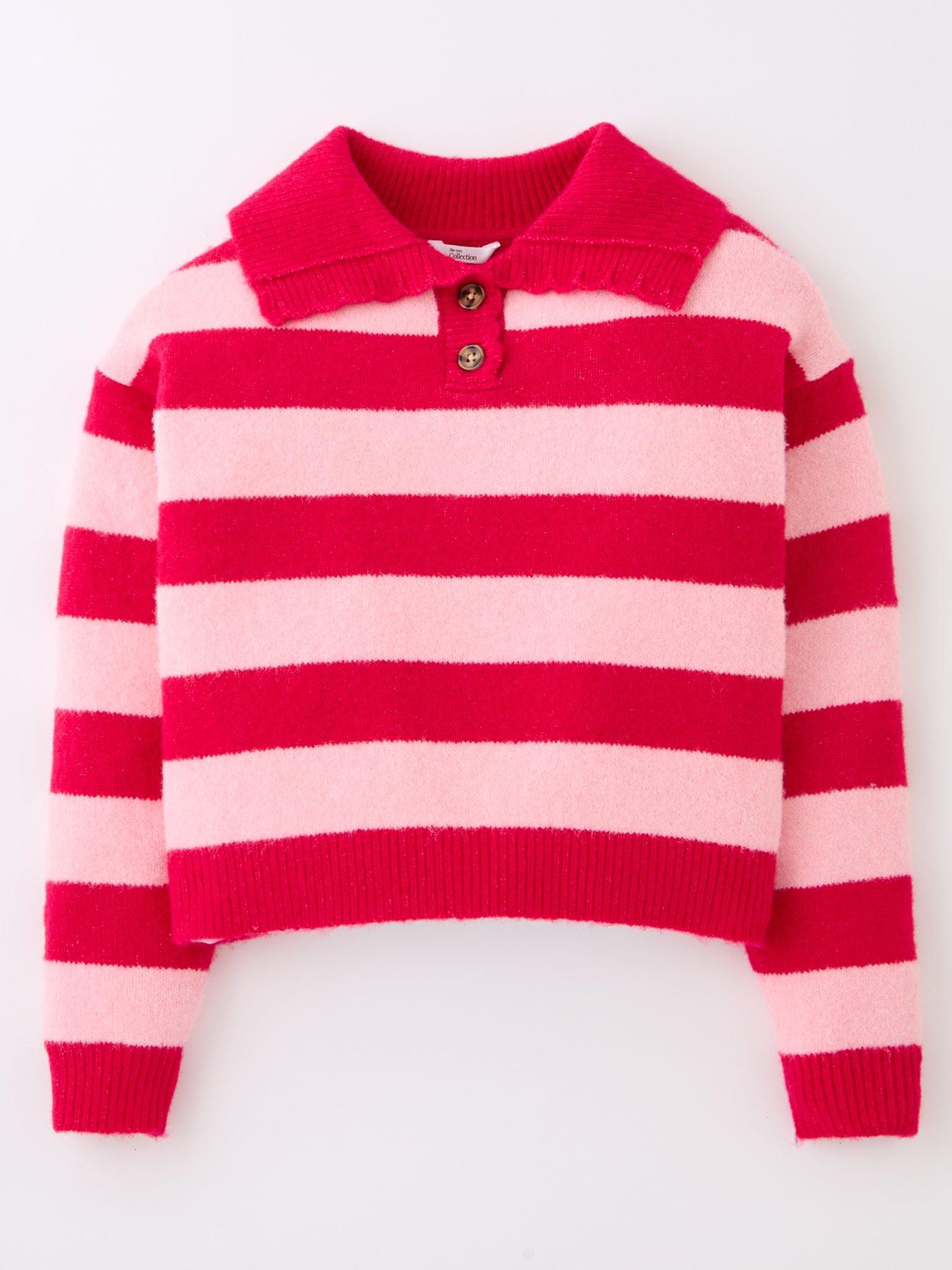 the-very-collection-girls-henley-stripe-knit-pinkfront