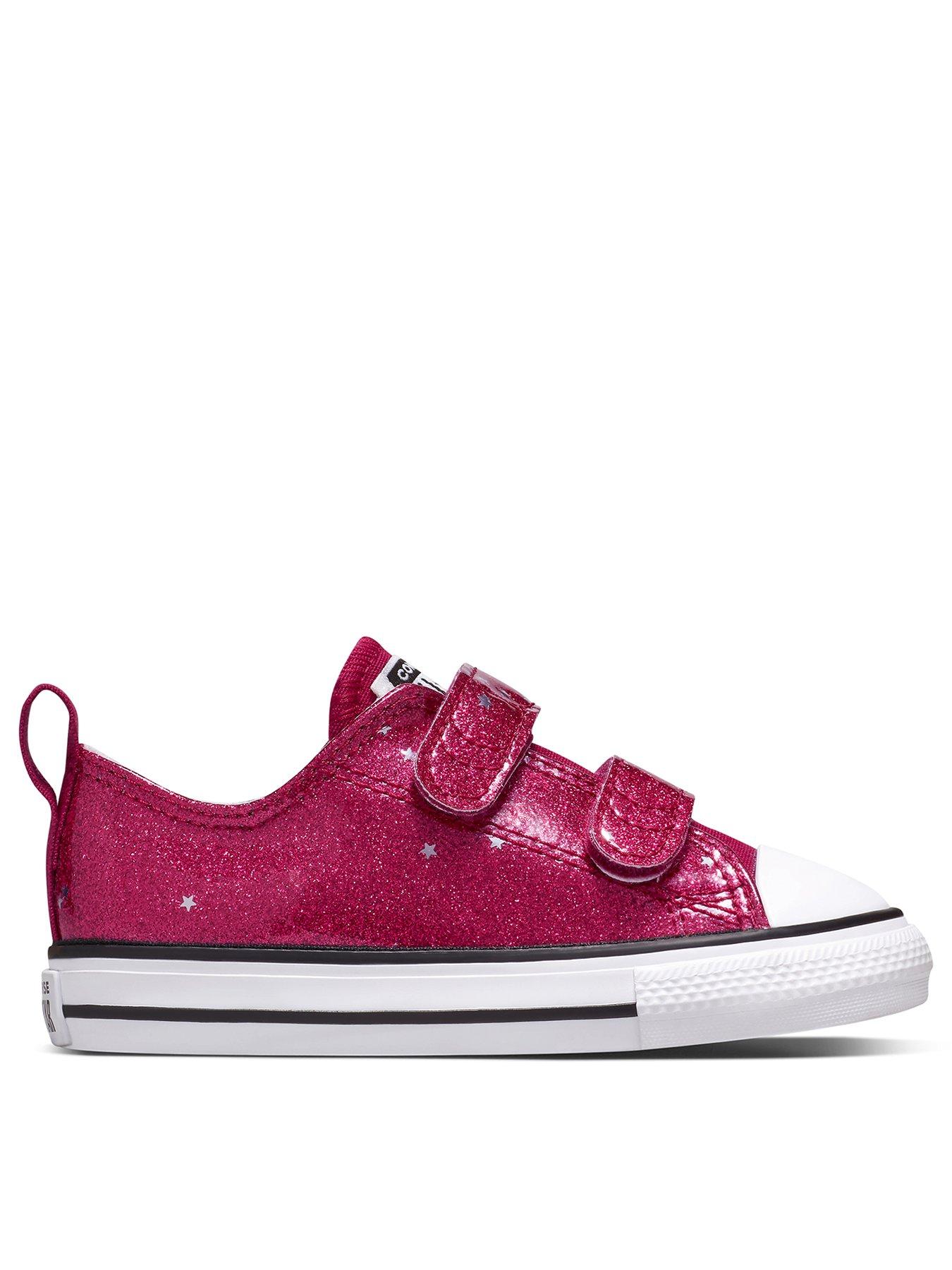 Converse Infants Chuck Taylor All Star Glitter Easy-On Low Top - Pink