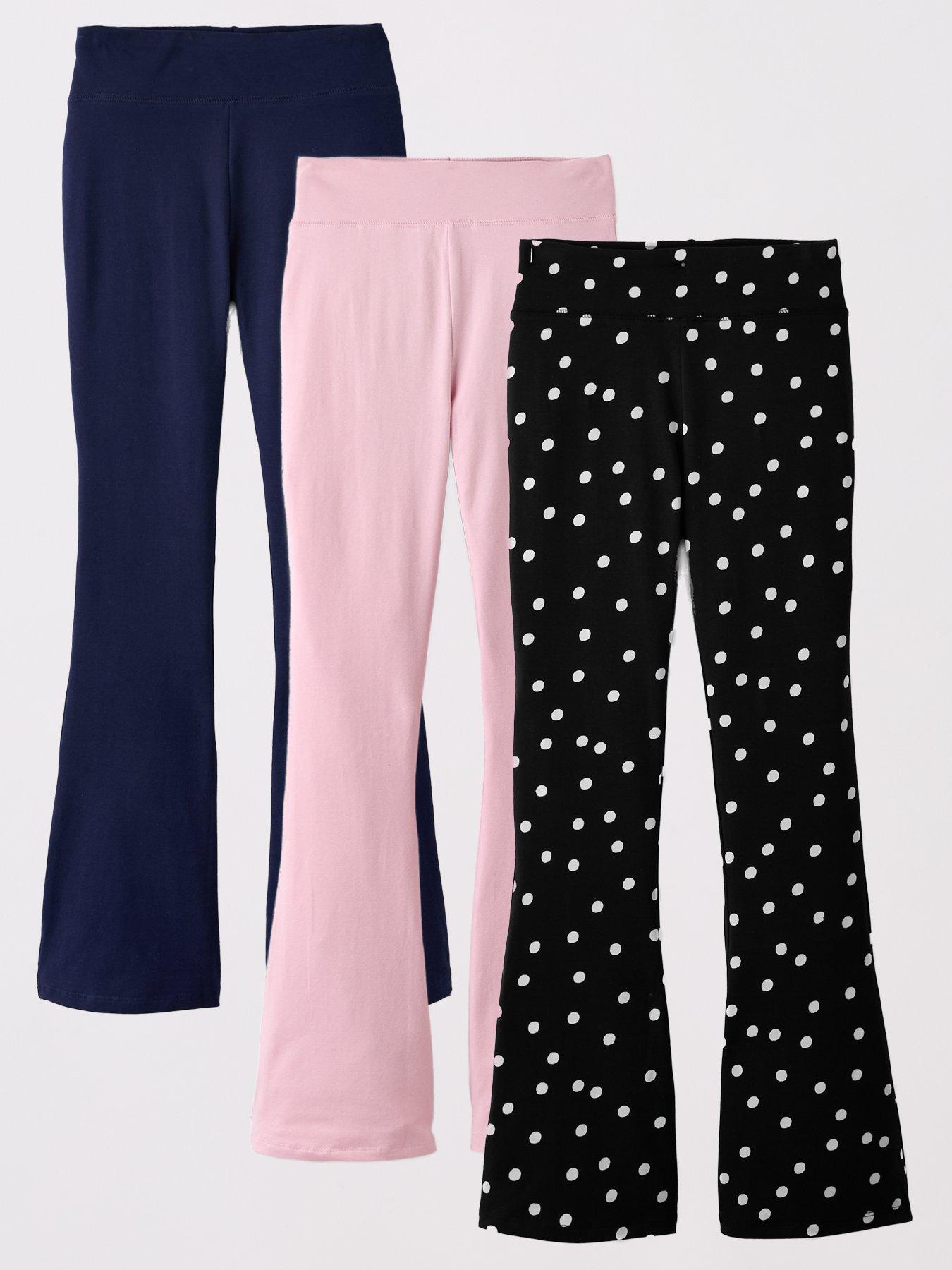 The Very Collection Girls 3 Pack Flared Leggings - Multi
