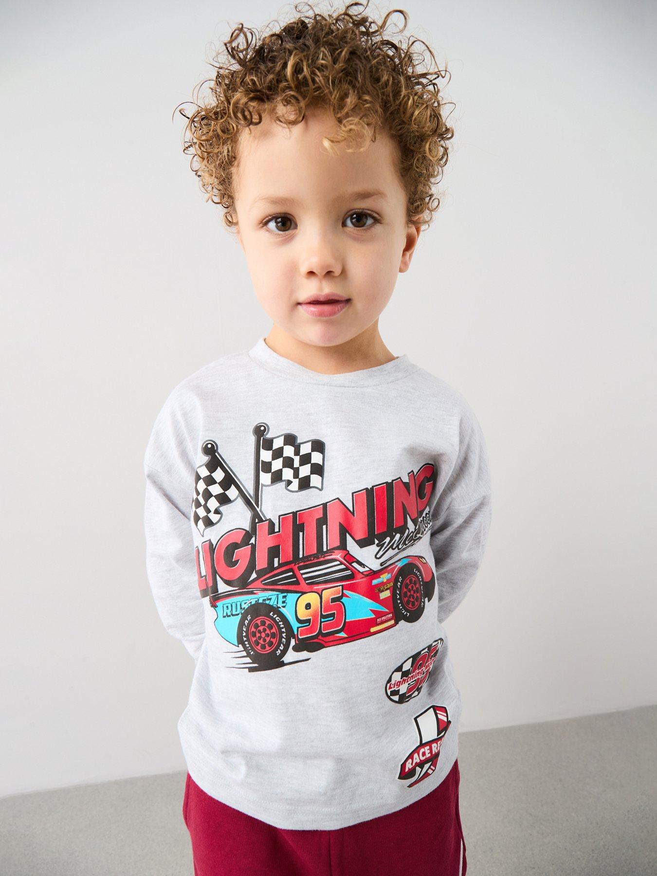 Image 1 of 6 of Disney Cars Lightning Mcqueen Long Sleeve Tee
