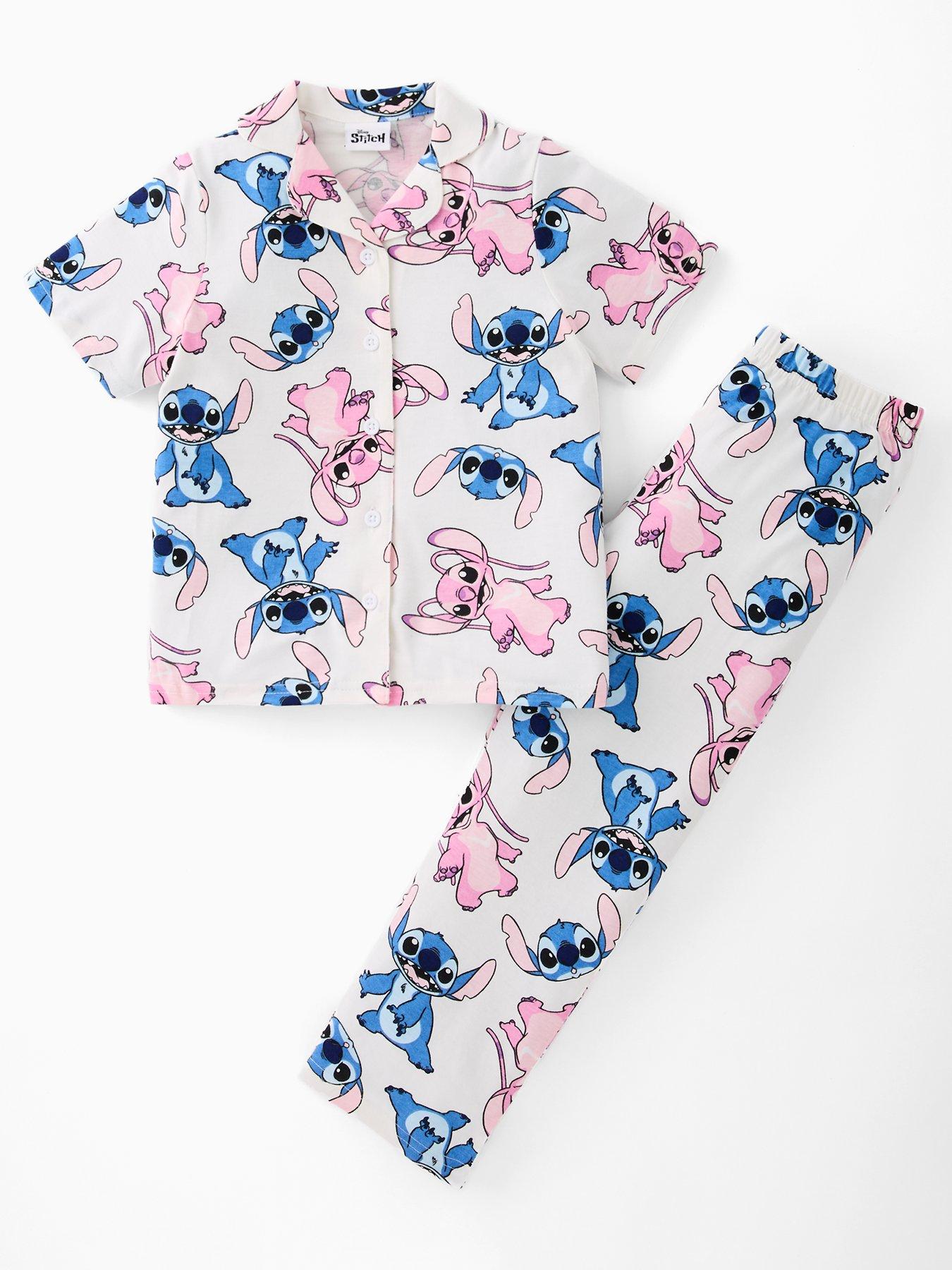 disney-lilo-stitch-angel-amp-stitch-short-sleeve-button-down-pyjamas-cream