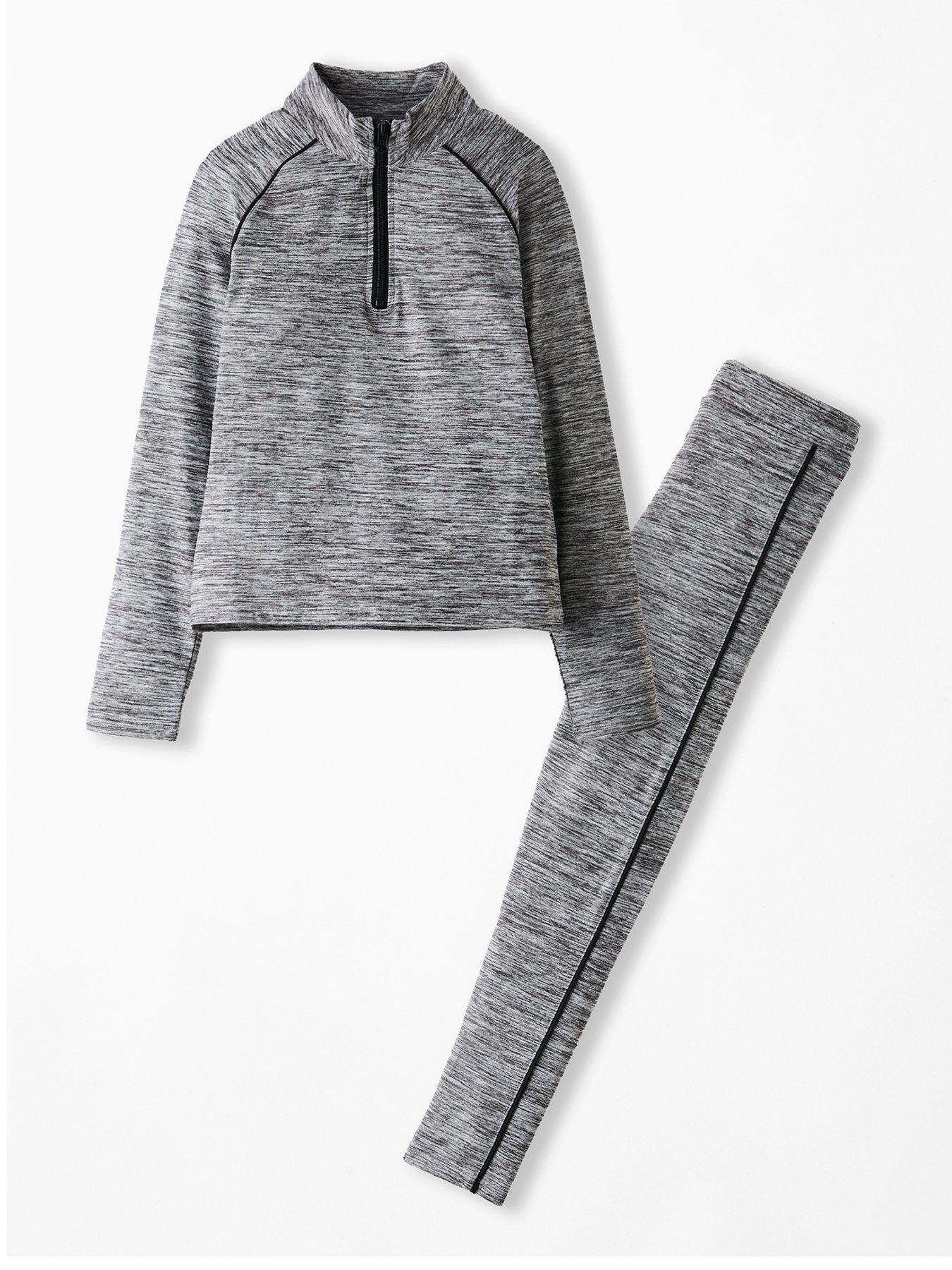 The Very Collection Girls Space Dye Active Set - Grey
