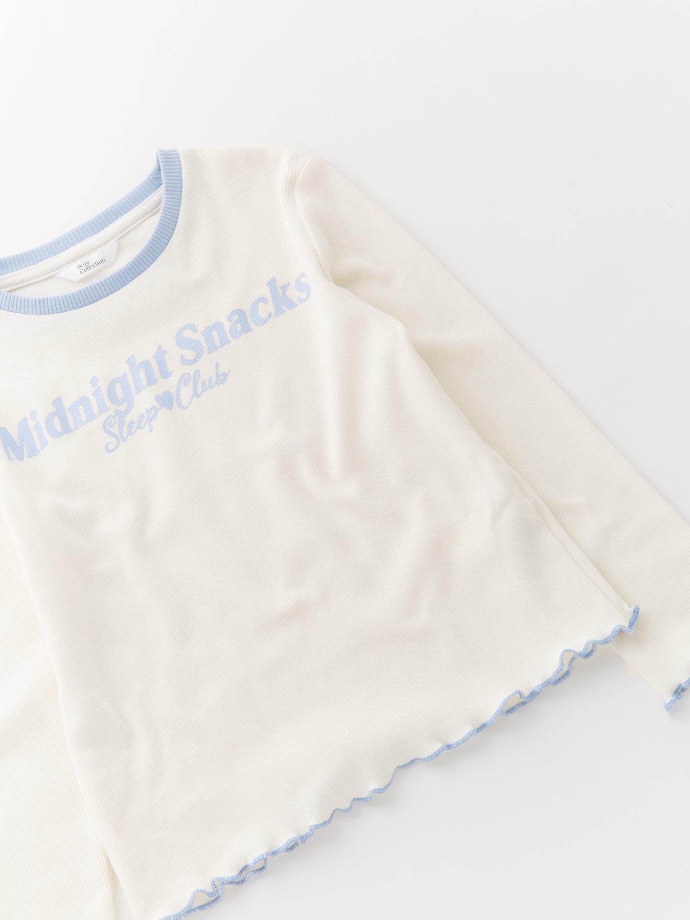 Image 4 of 4 of The Very Collection Slogan Rib Slogan Pyjamas - Multi