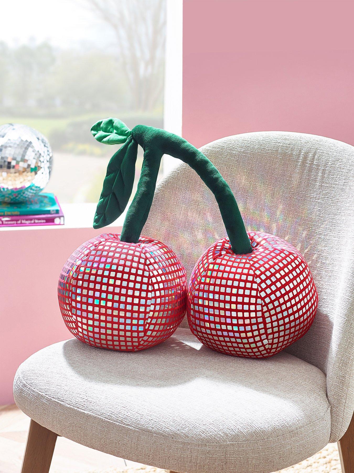 catherine-lansfield-disco-cherries-3d-cushion