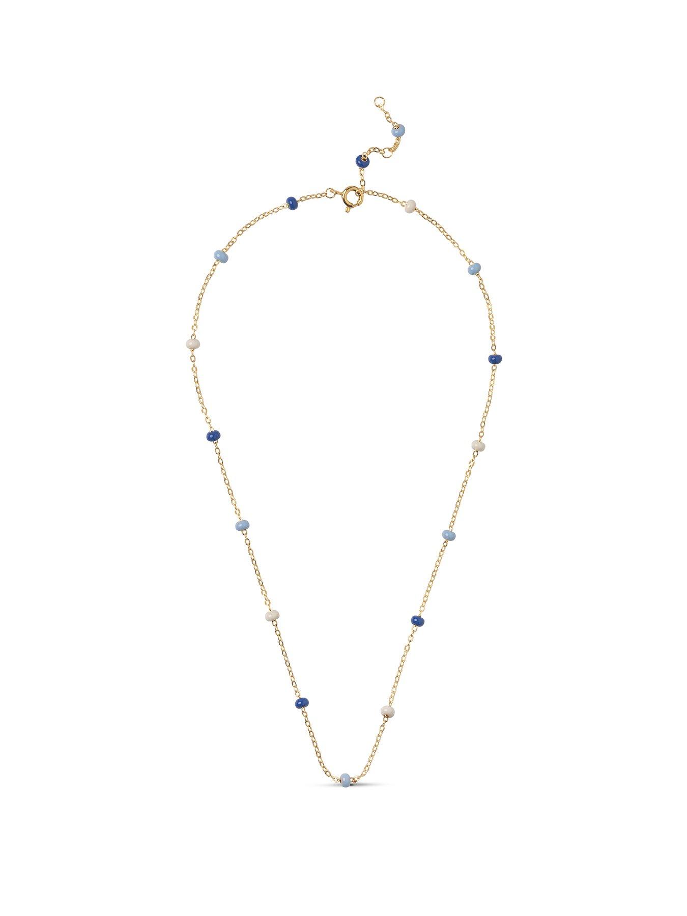 ENAMEL Copenhagen Lola Bold Necklace 18ct Gold Plated 925 Sterling Silver - Marine