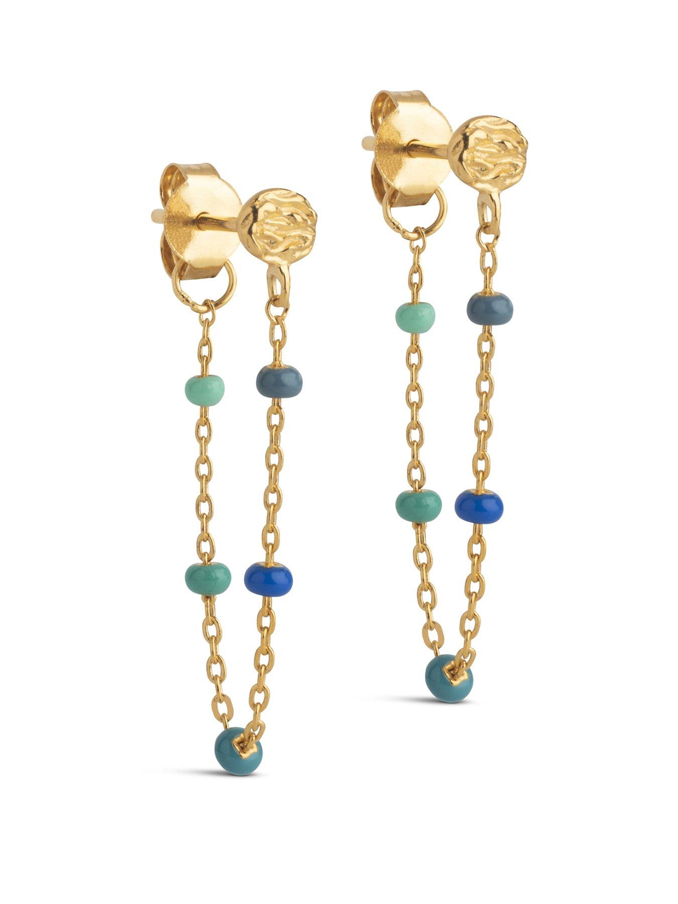 ENAMEL Copenhagen Lola Earring 18Ct Gold Plated 925 Sterling Silver - Atlantic