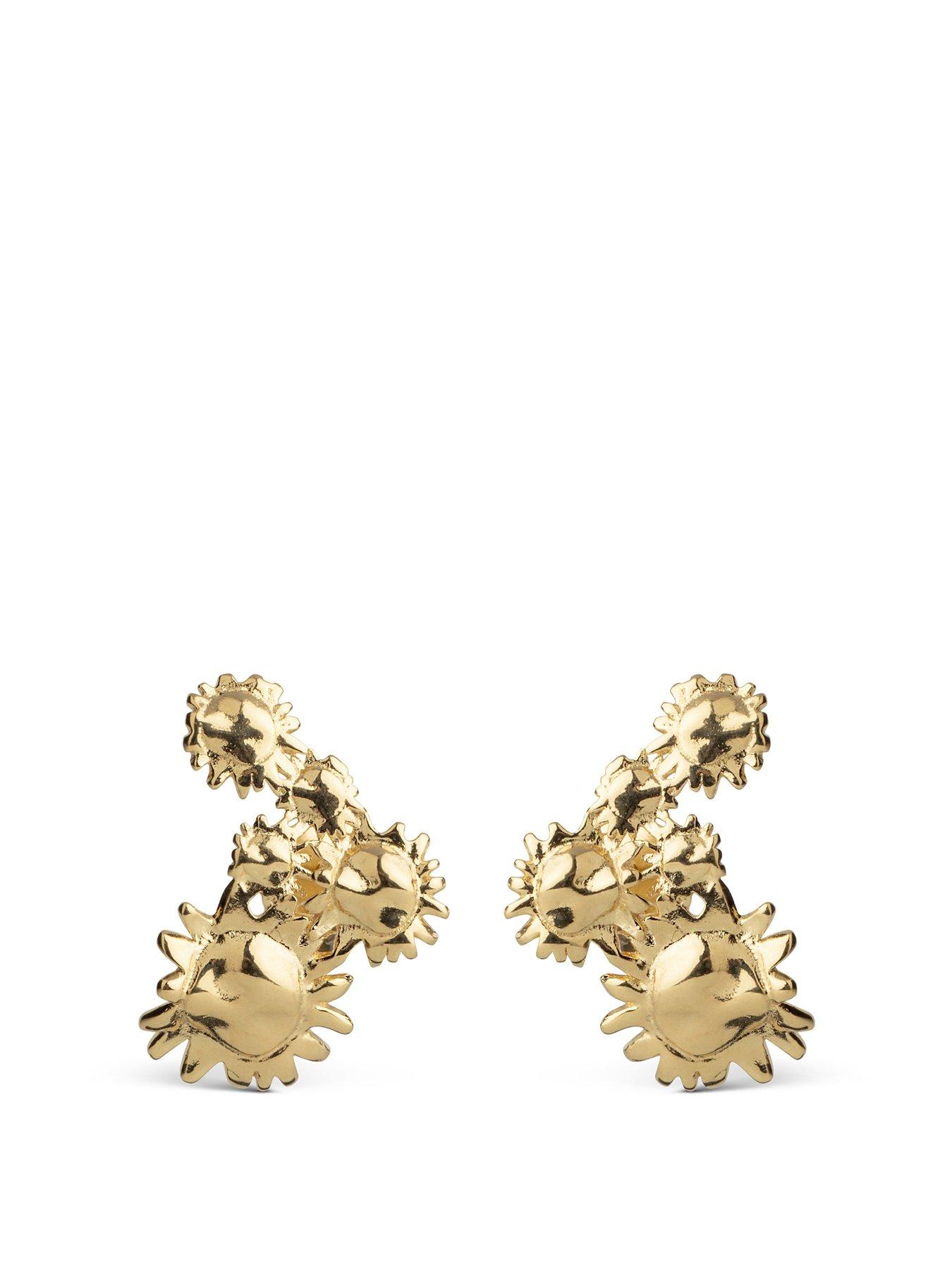 Image 1 of 4 of ENAMEL Copenhagen Sunshine Field Studs 18ct Gold Plated 925 Sterling Silver